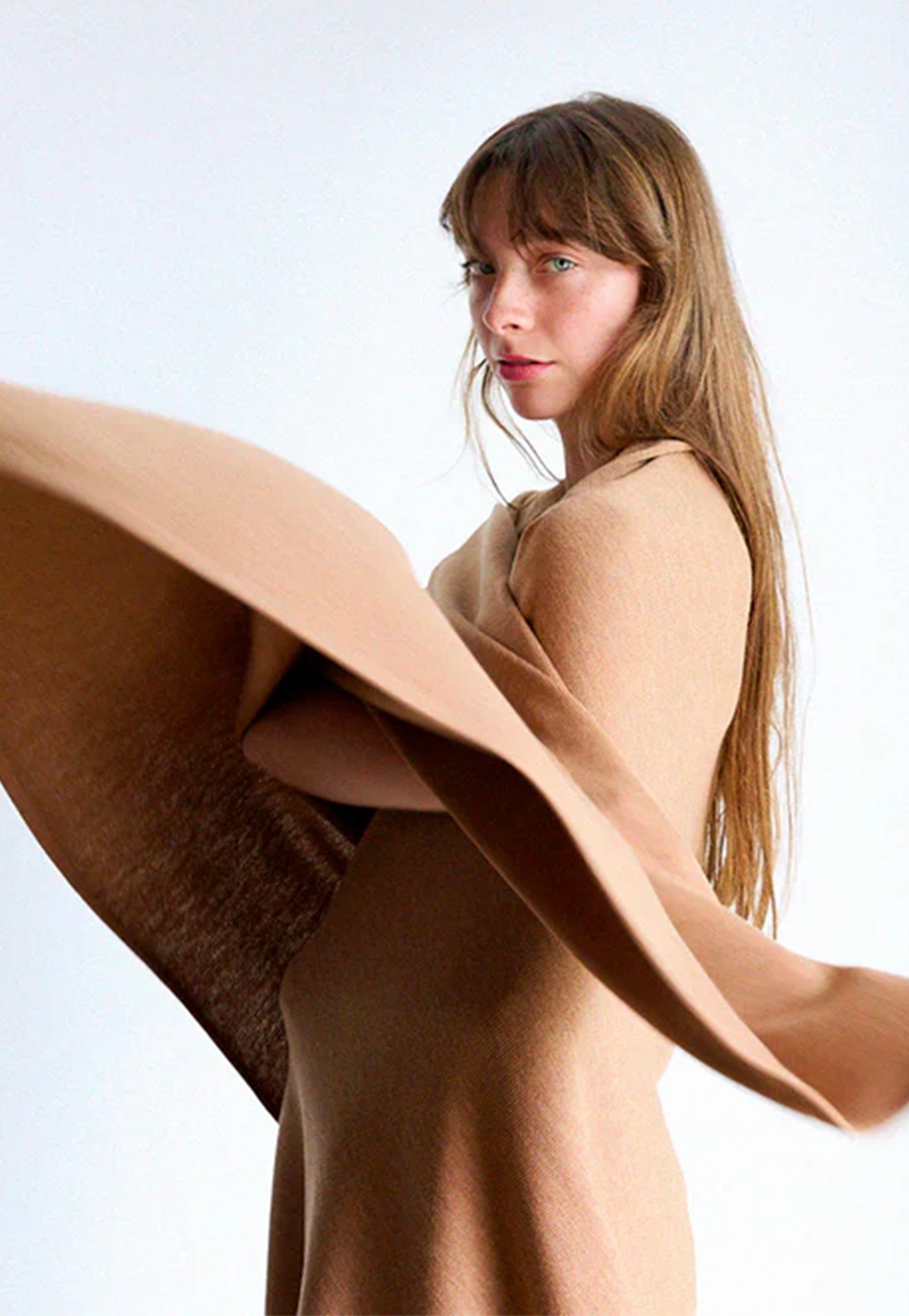 Caramel Oversized Knitted Wrap