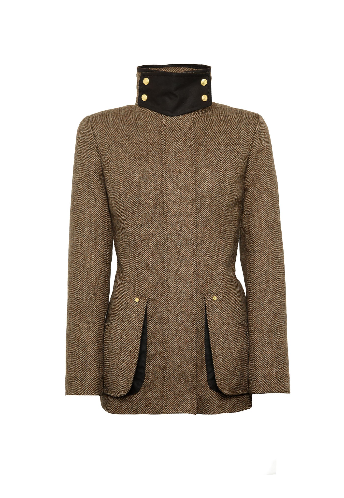 Country Classic Jacket - Large Scale Brown Herringbone