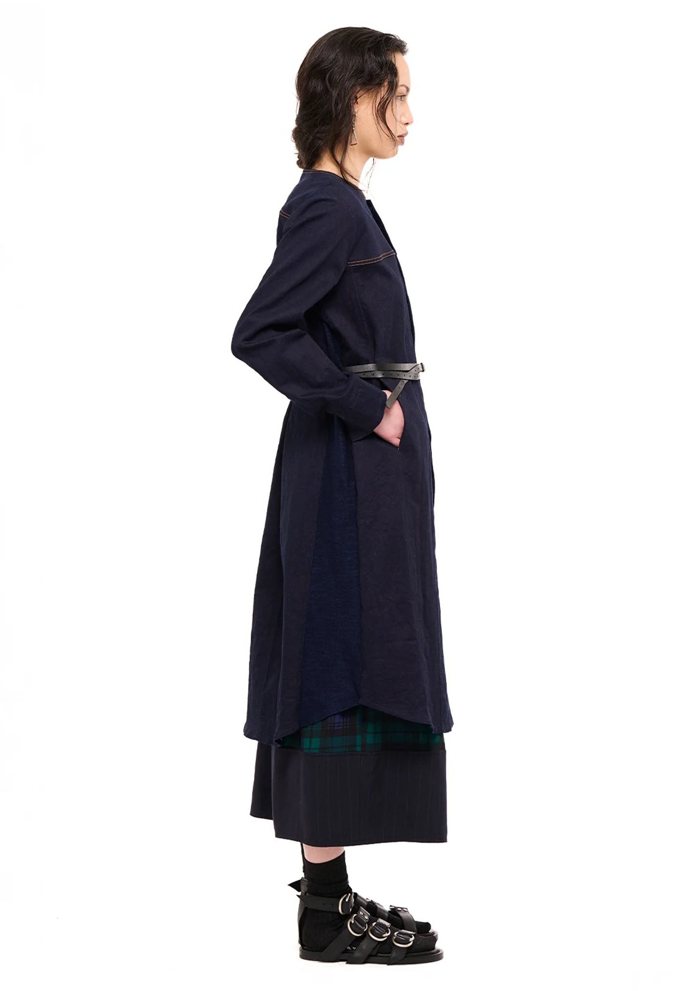 Denim Coat Dress - Indigo