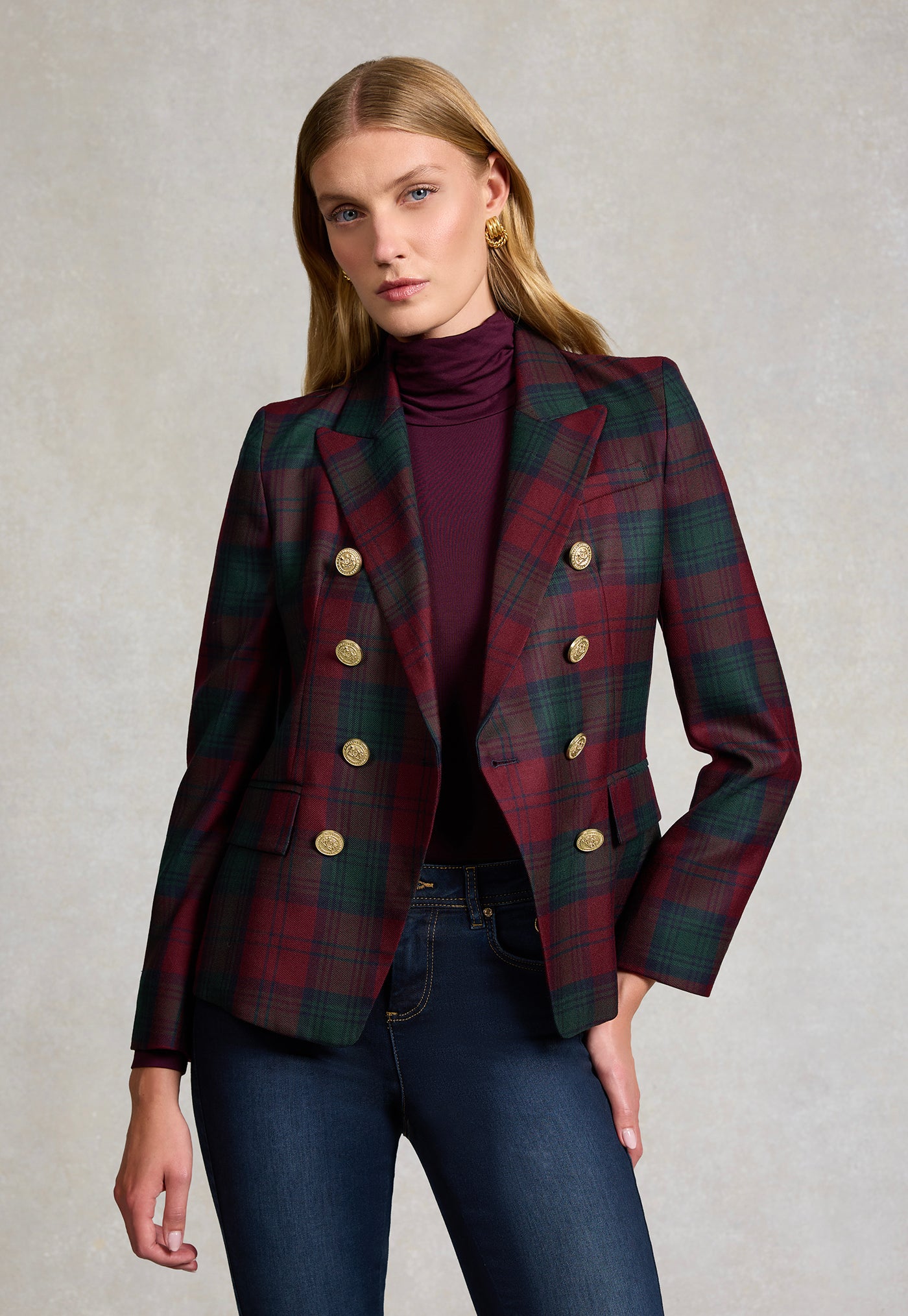 Knightsbridge Blazer - Mulberry Tartan