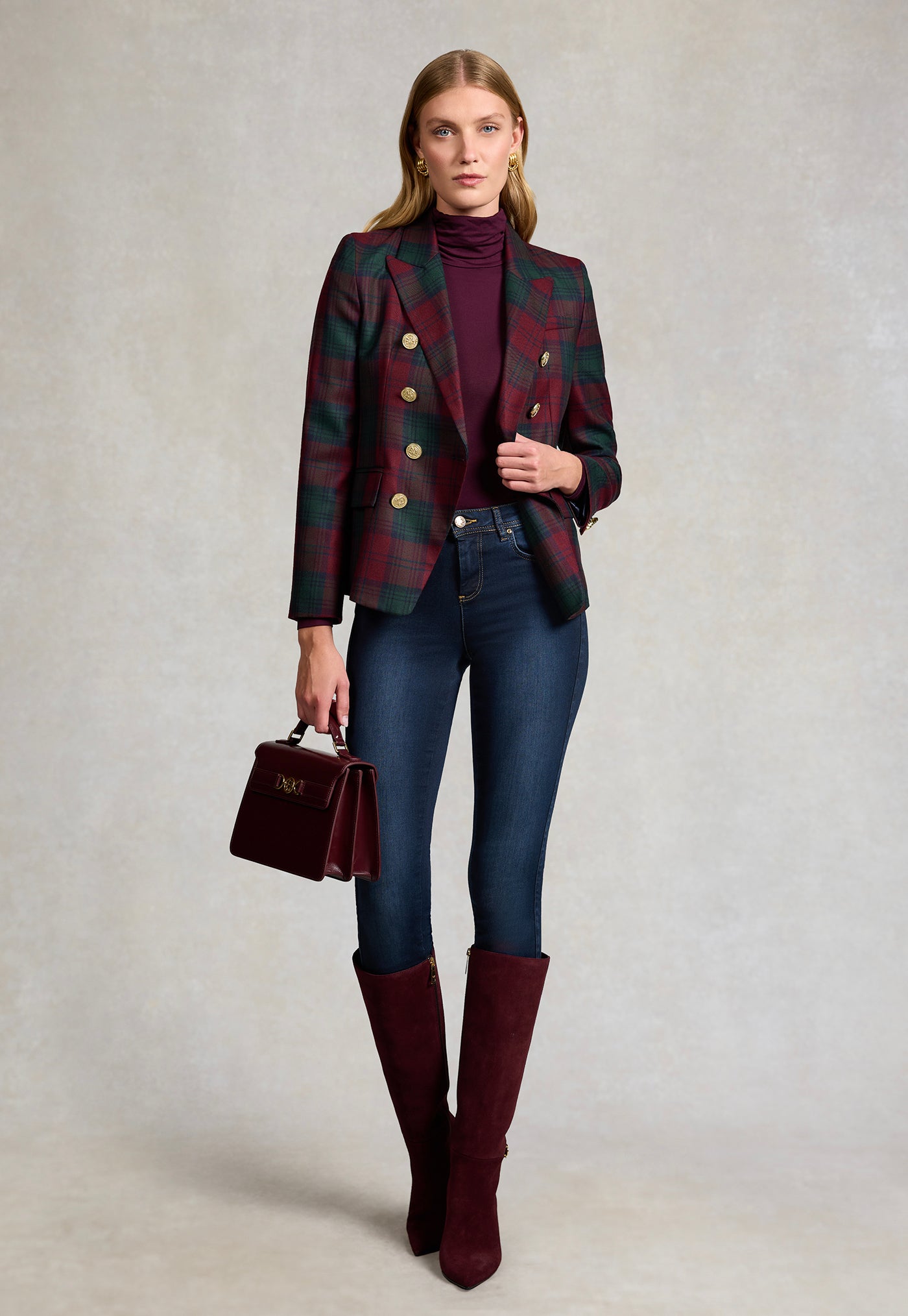 Knightsbridge Blazer - Mulberry Tartan