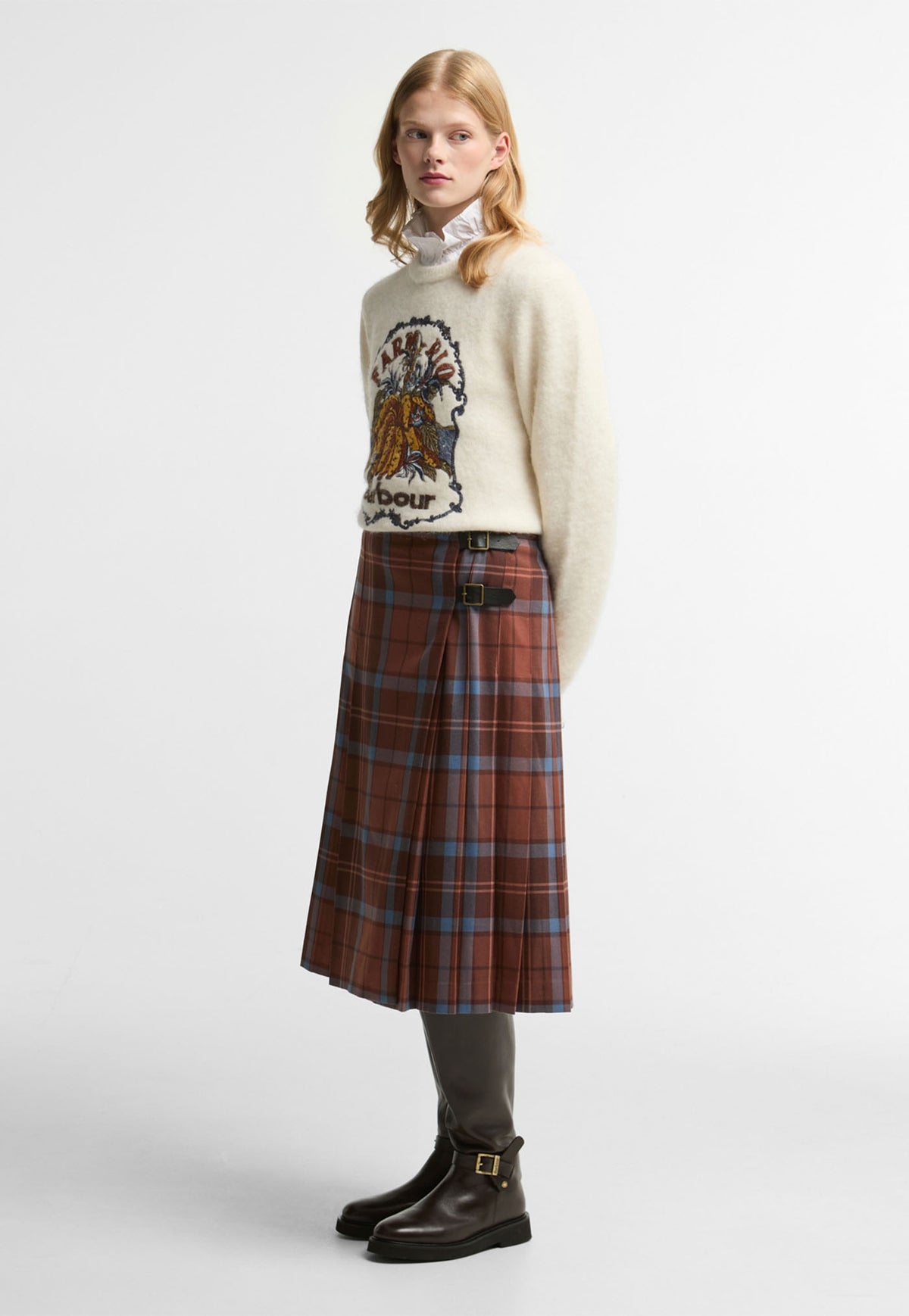 Barbour x Farm Rio Allamanda Skirt - Tropical Tea