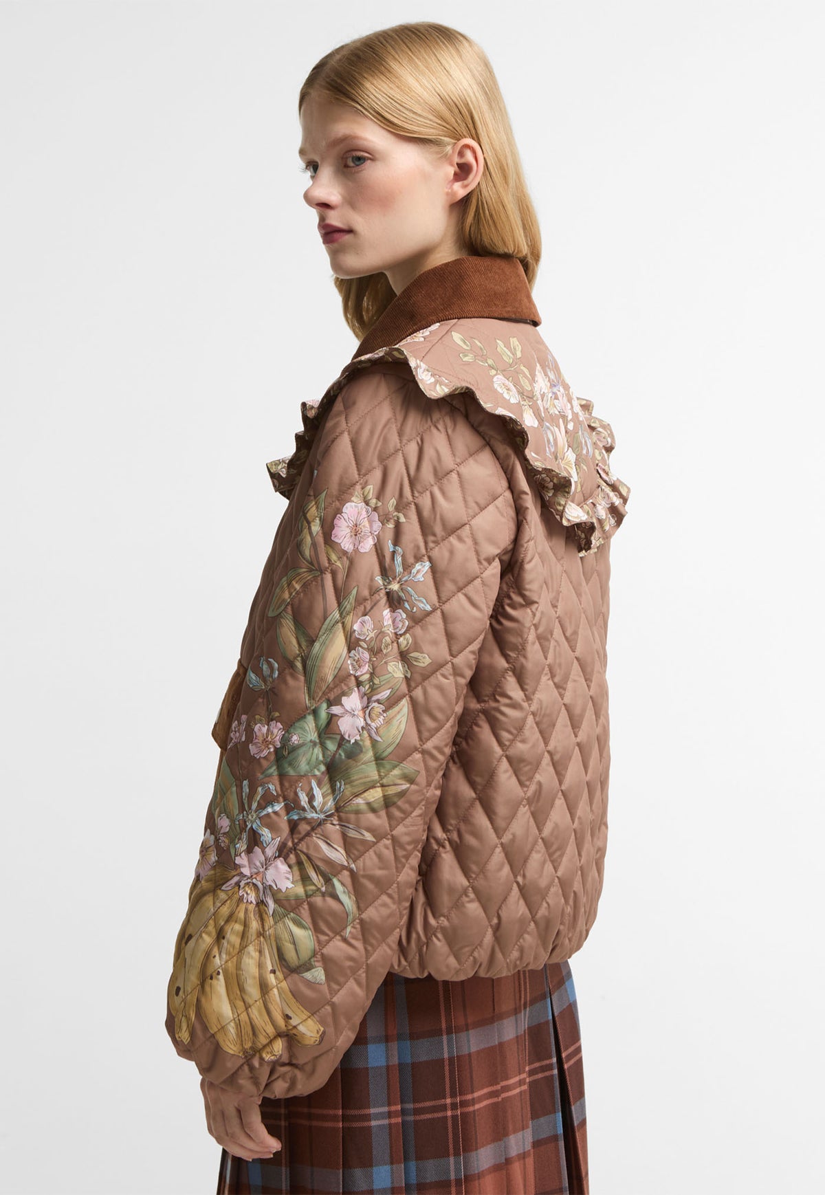 Barbour x Farm Rio Anamaria Quilted Jacket - Heart Of Tropics/Banana Print