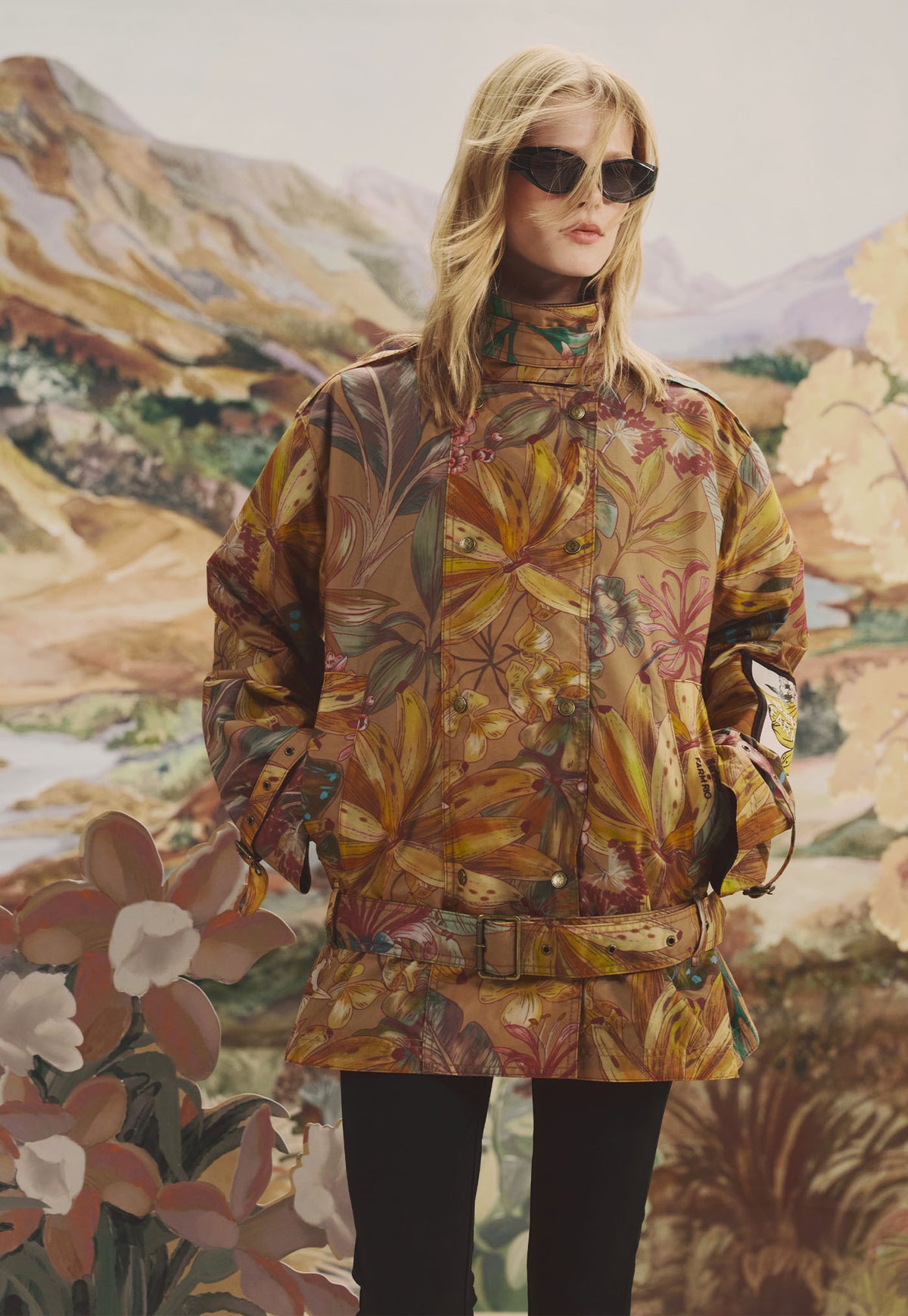 Barbour x Farm Rio Attalea Wax - Banana Groove Print