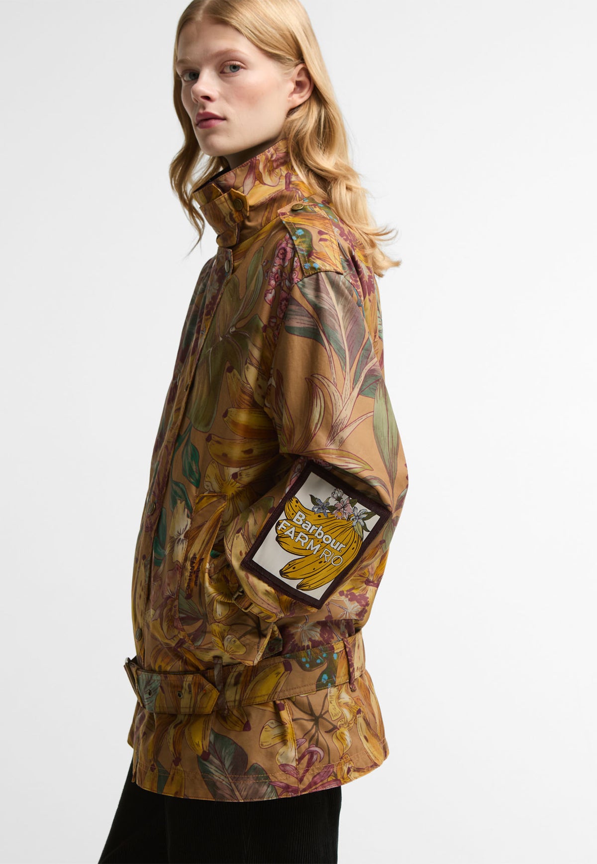 Barbour x Farm Rio Attalea Wax - Banana Groove Print