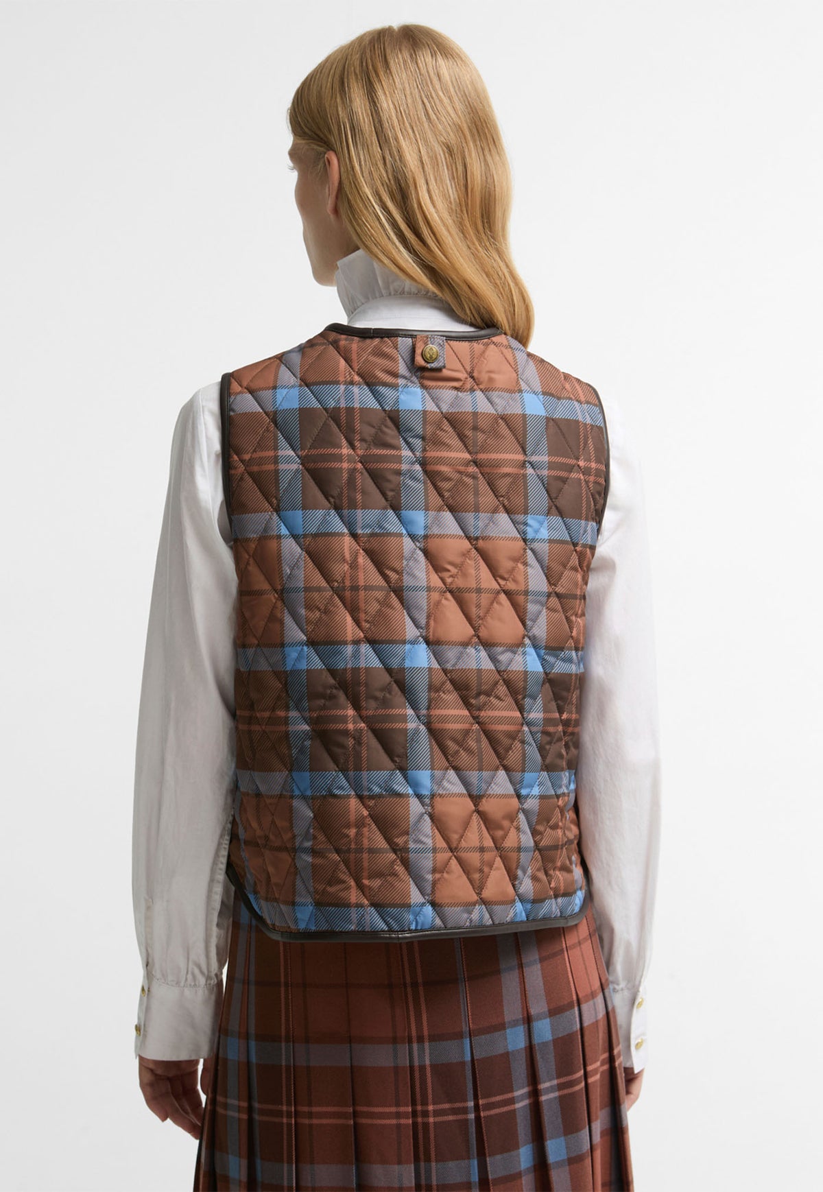 Barbour x Farm Rio Fernanda Liner - Tropical Tea Tartan/Brown Banana