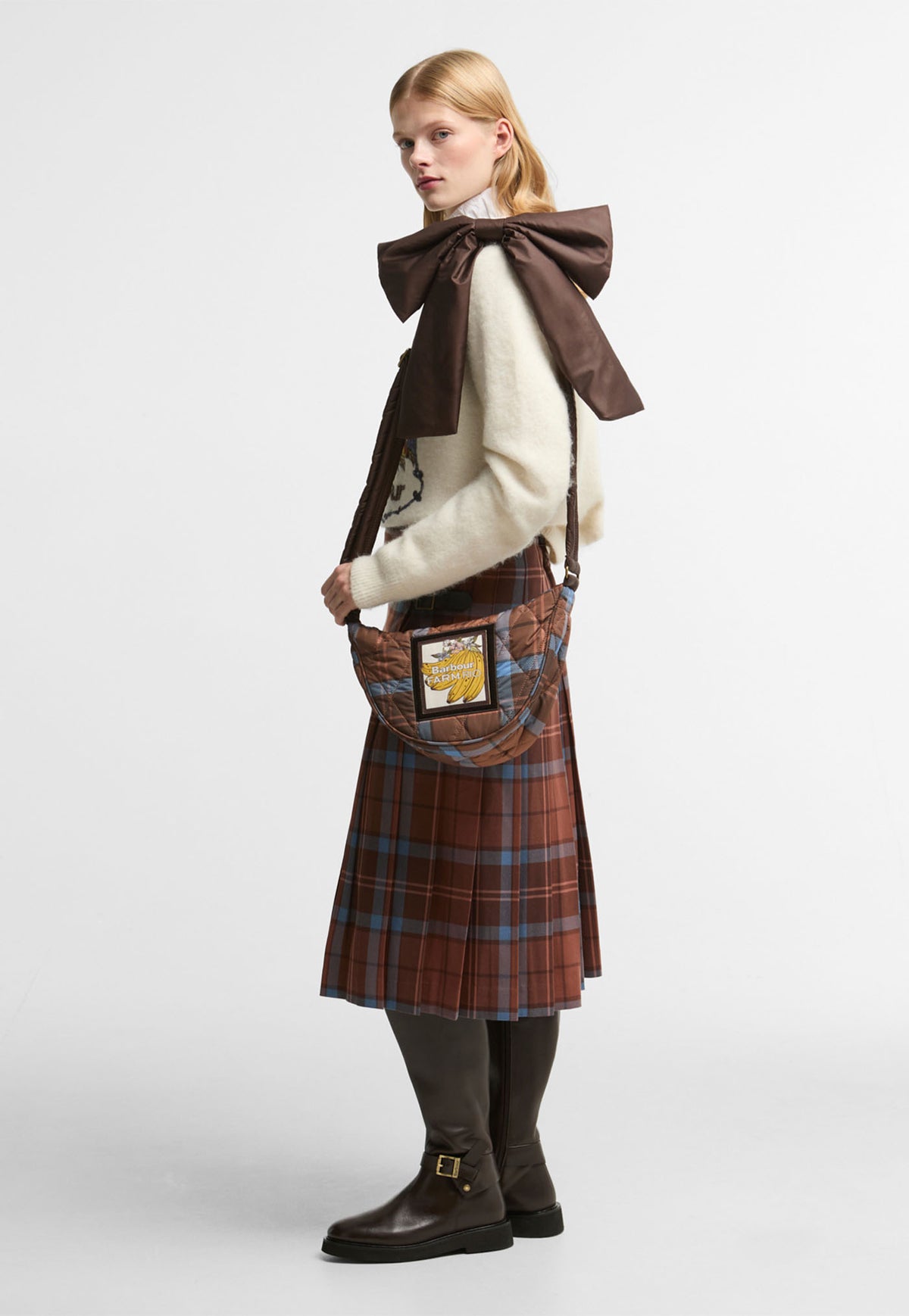 Barbour x Farm Rio Fernanda Small Sling Bag - Tropical Tea Tartan