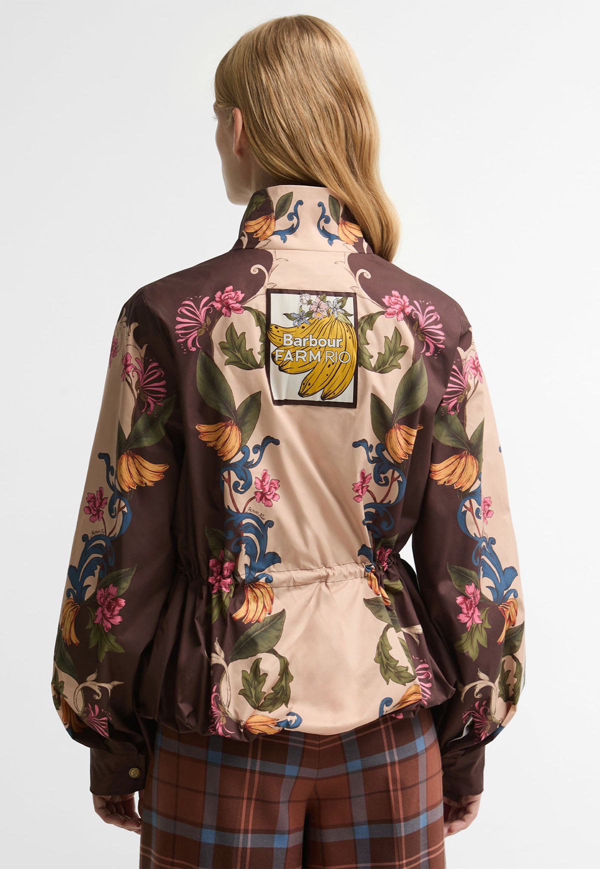 Barbour x Farm Rio Mandevilla Showerproof Jacket - Bloom In Between/Brown Banana