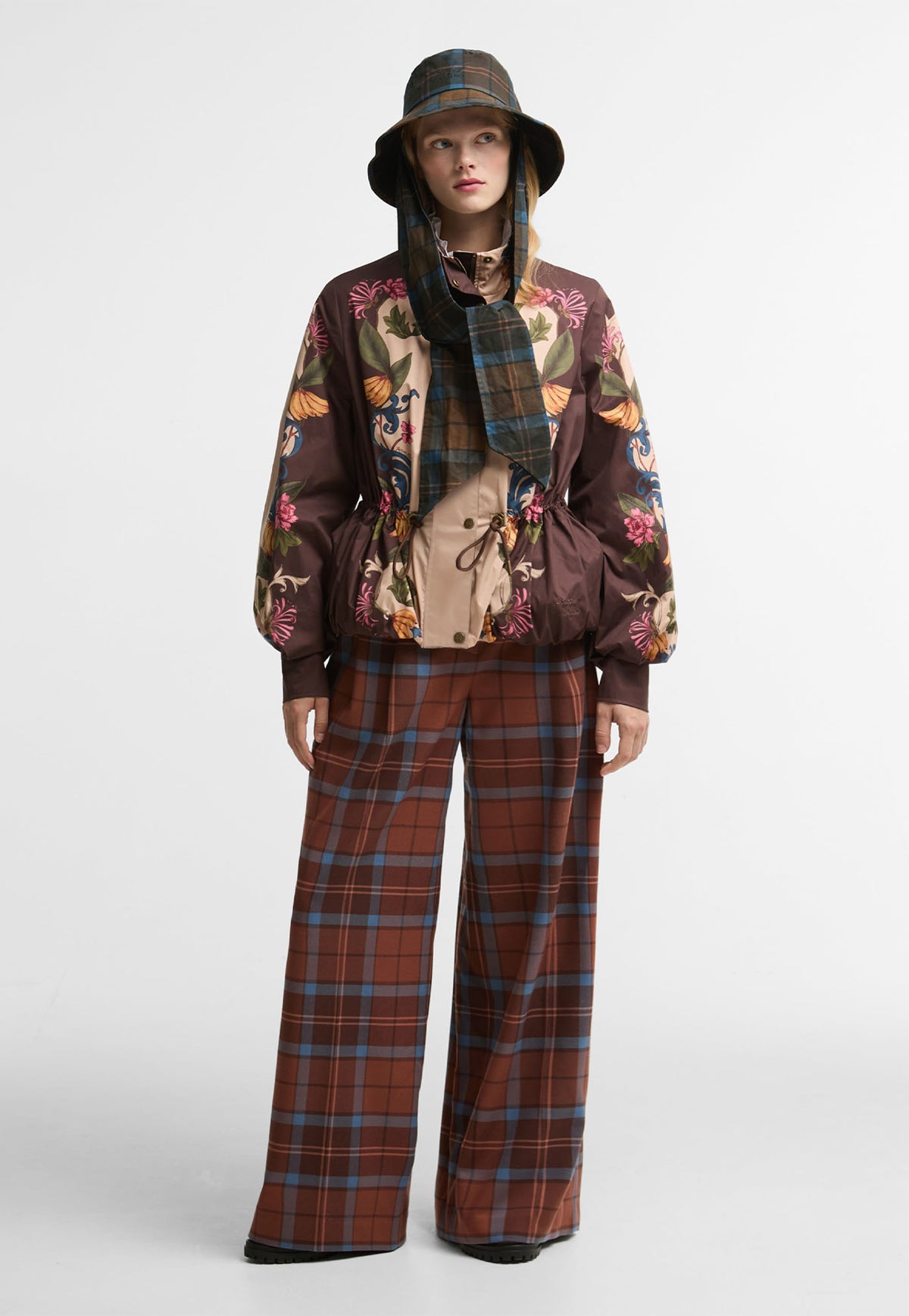 Barbour x Farm Rio Mandevilla Showerproof Jacket - Bloom In Between/Brown Banana
