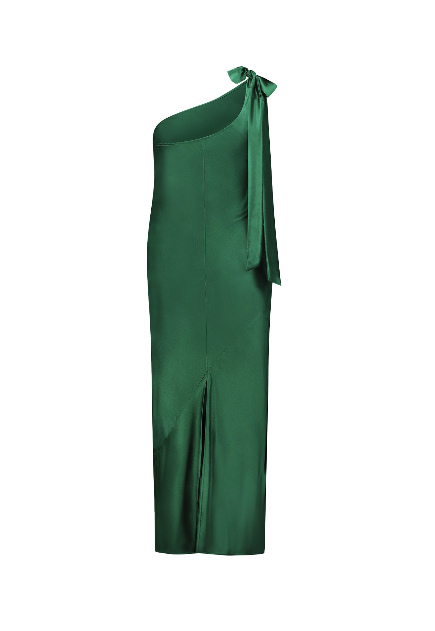 One Shoulder Wilmer Dress - Emerald Green sold by Angel Divine