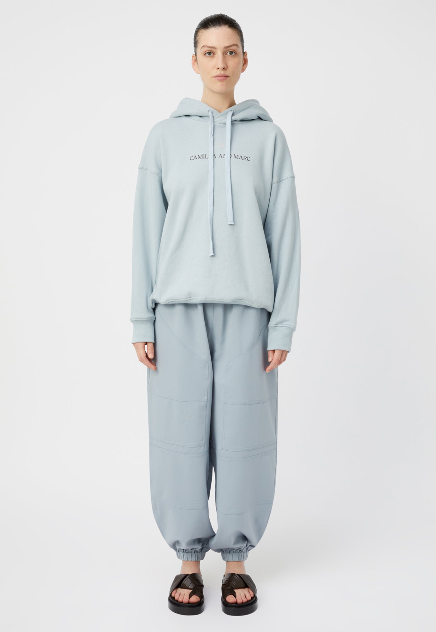 Grayson Logo Hoodie - Misty Blue