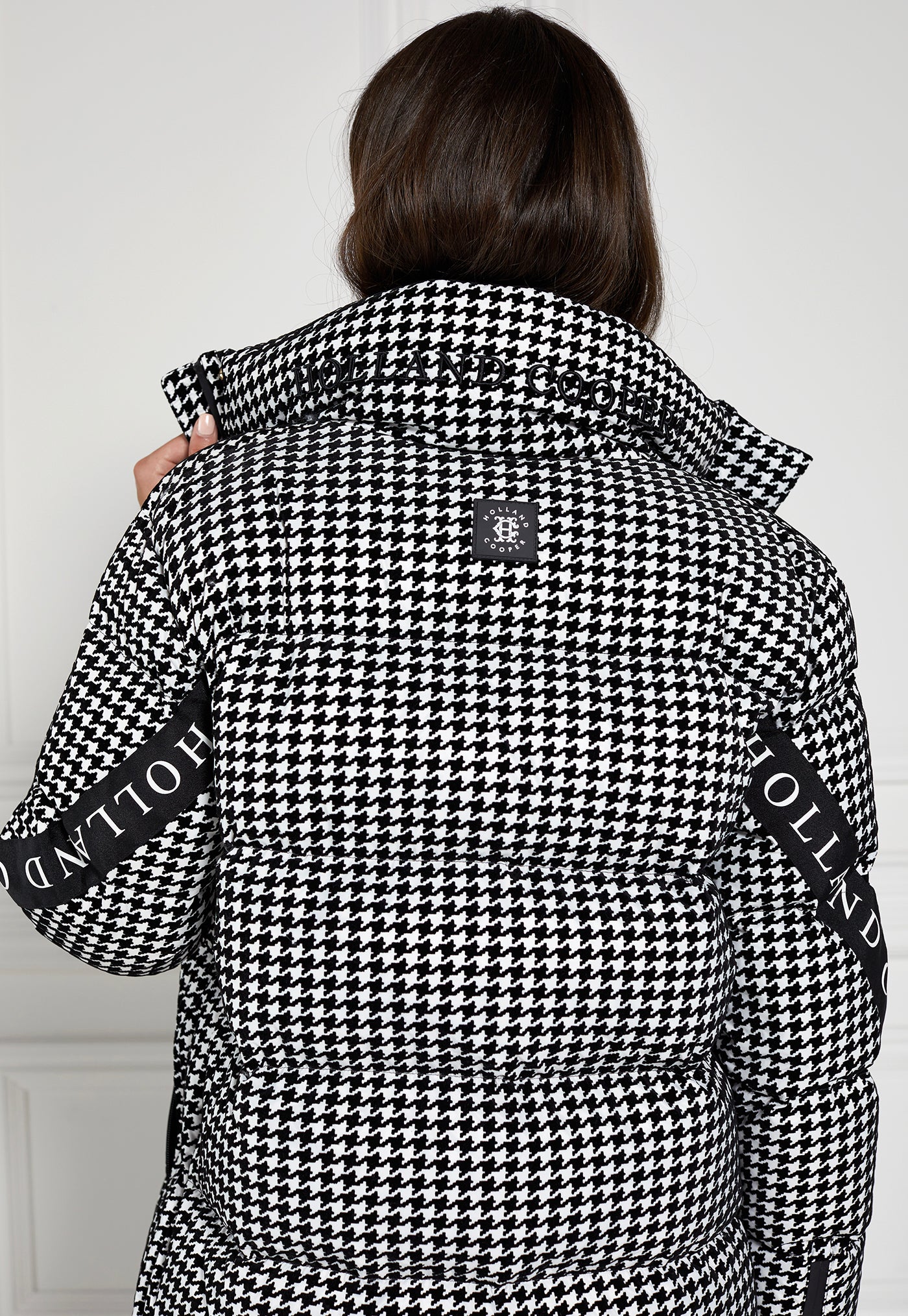 Camden Longline Coat - Houndstooth sold by Angel Divine