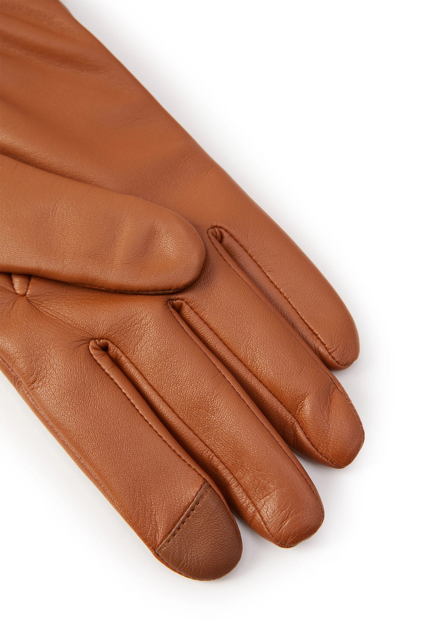 Contrast Leather Gloves - Tan Ink Navy sold by Angel Divine