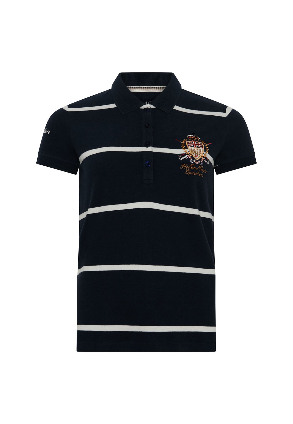 Heritage Short Sleeve Stripe Polo Shirt - Ink Navy