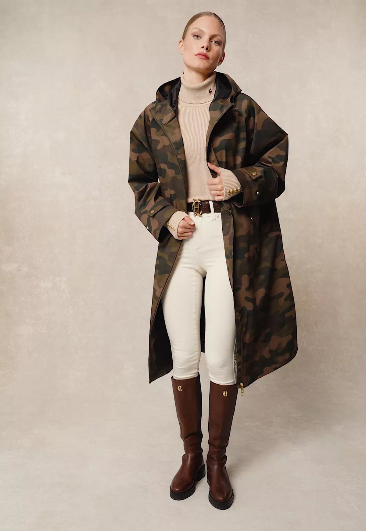 One-Size Lightweight Waterproof Coat - Camo
