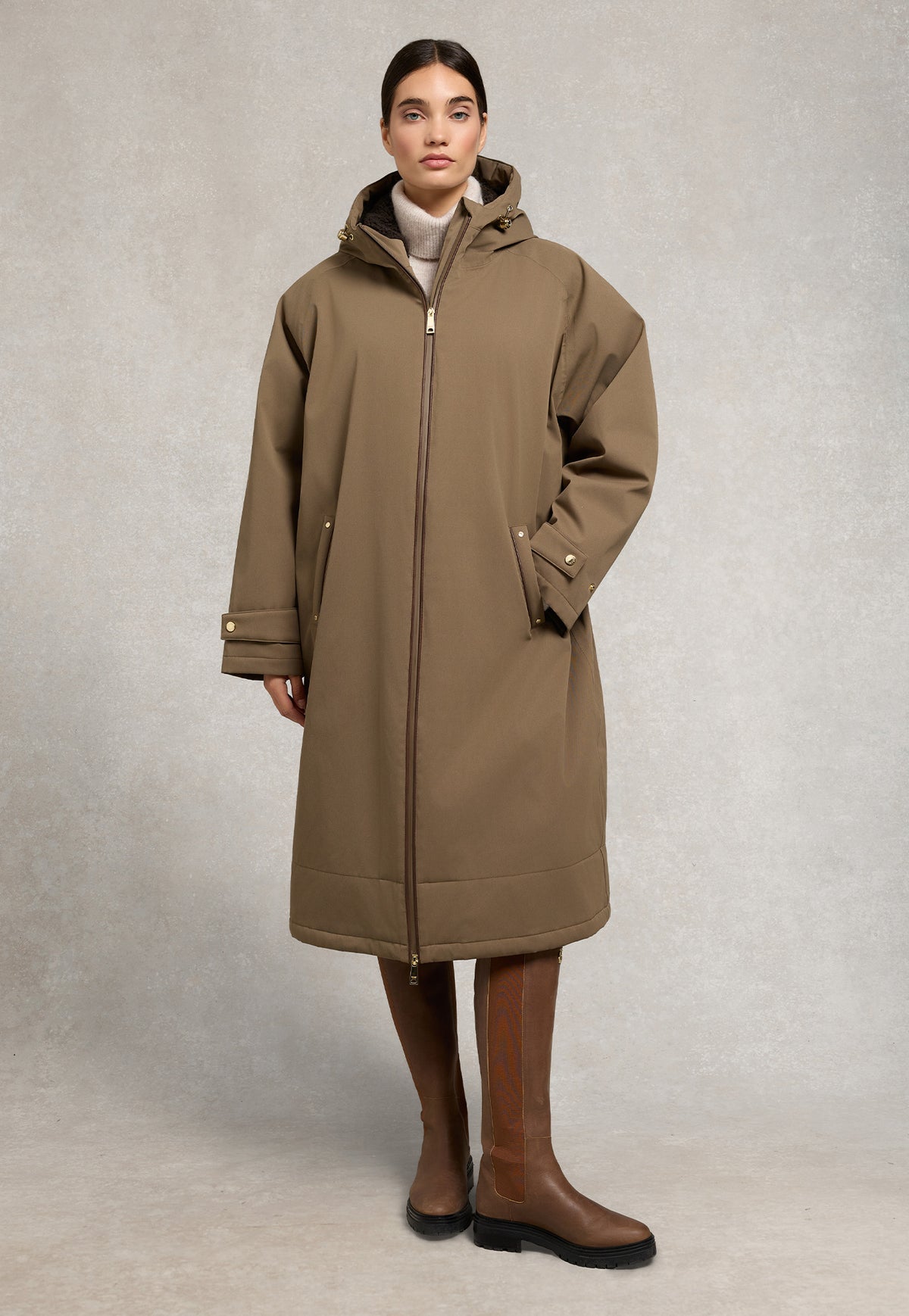 One Size Waterproof Coat - Mink