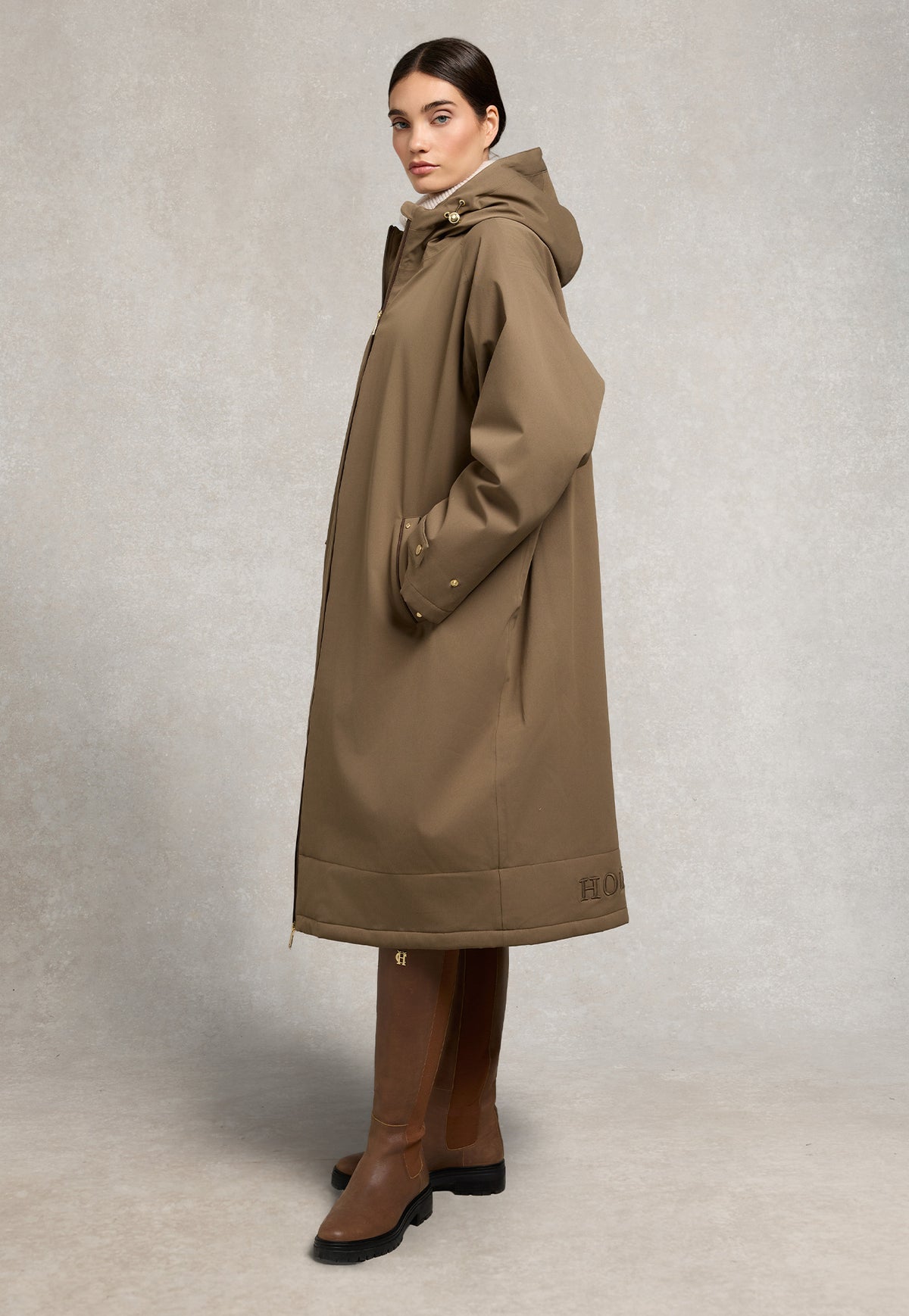 One Size Waterproof Coat - Mink