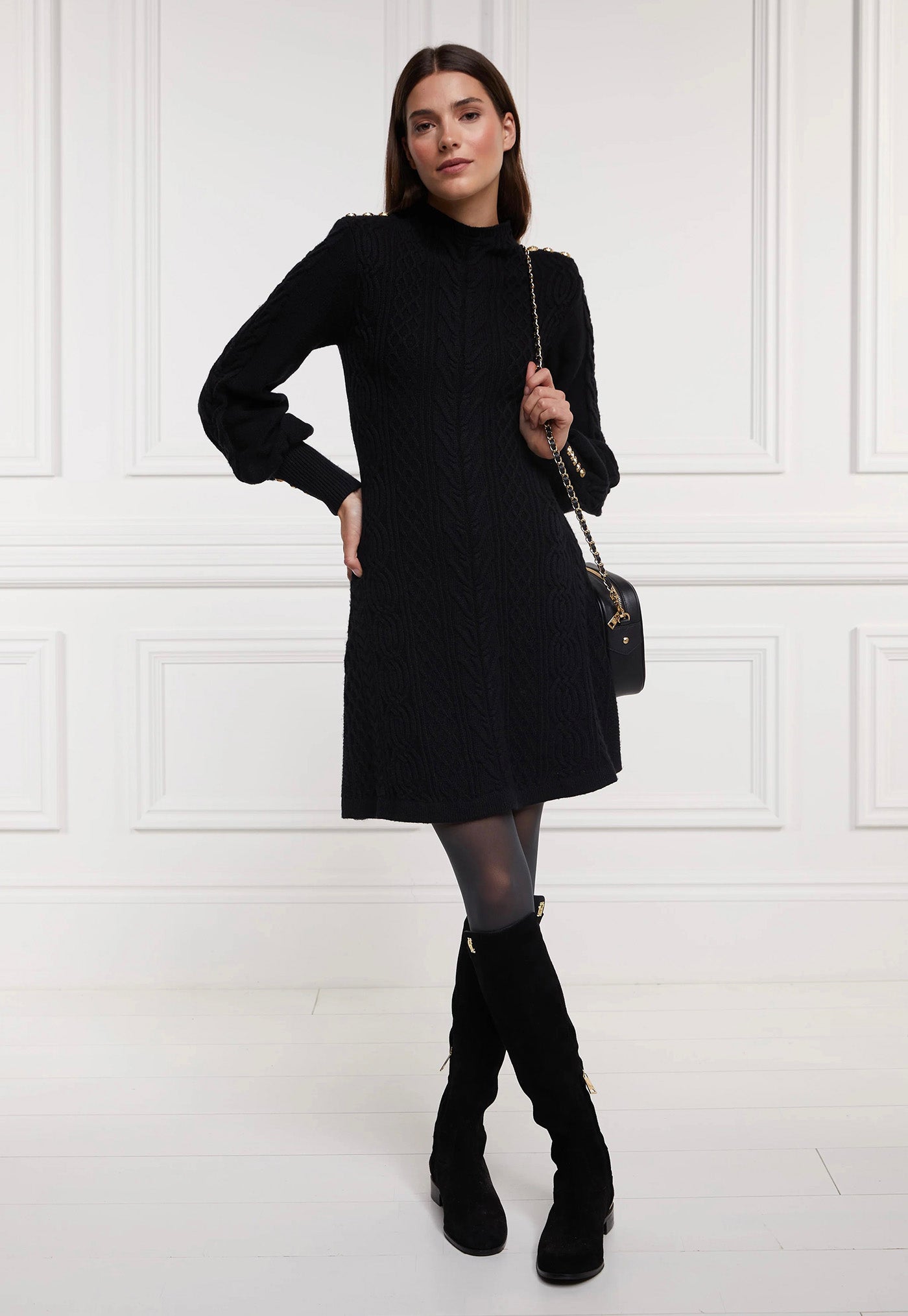 Rachel Mini Dress - Black sold by Angel Divine