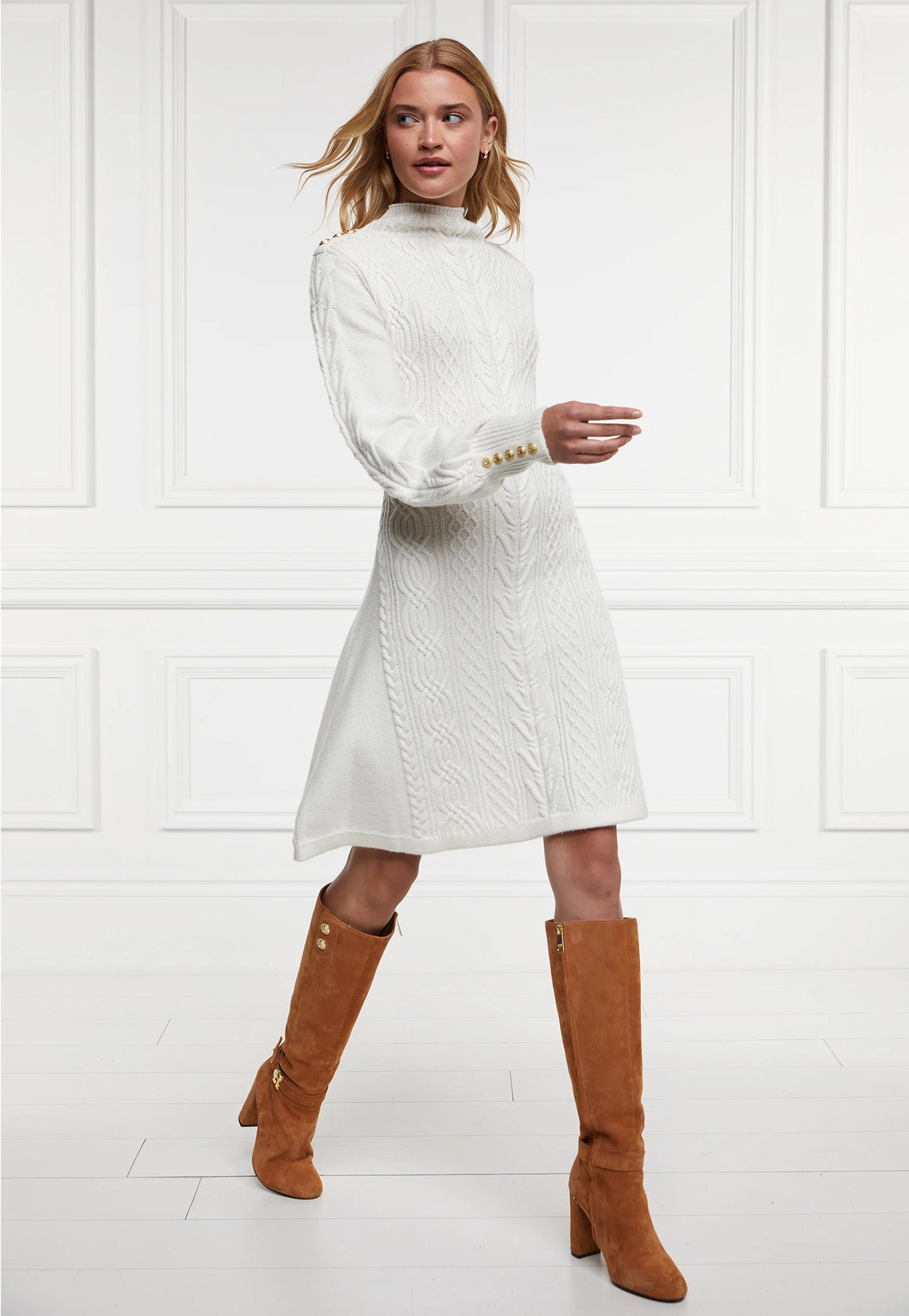 Rachel Mini Dress - Oyster sold by Angel Divine
