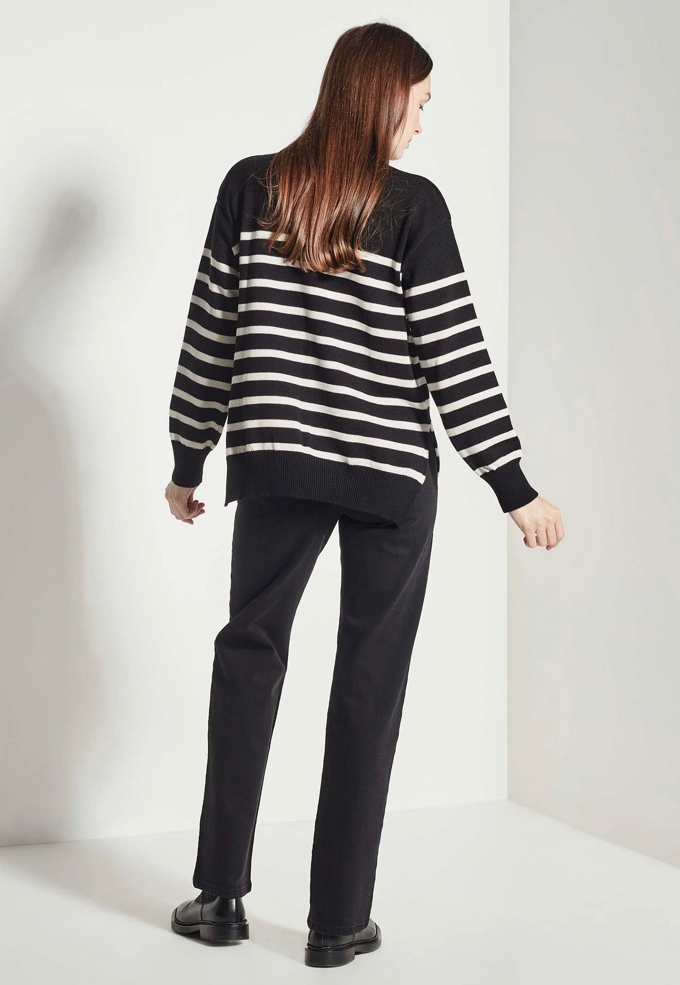 Clarice Sweater - Stripe Black sold by Angel Divine
