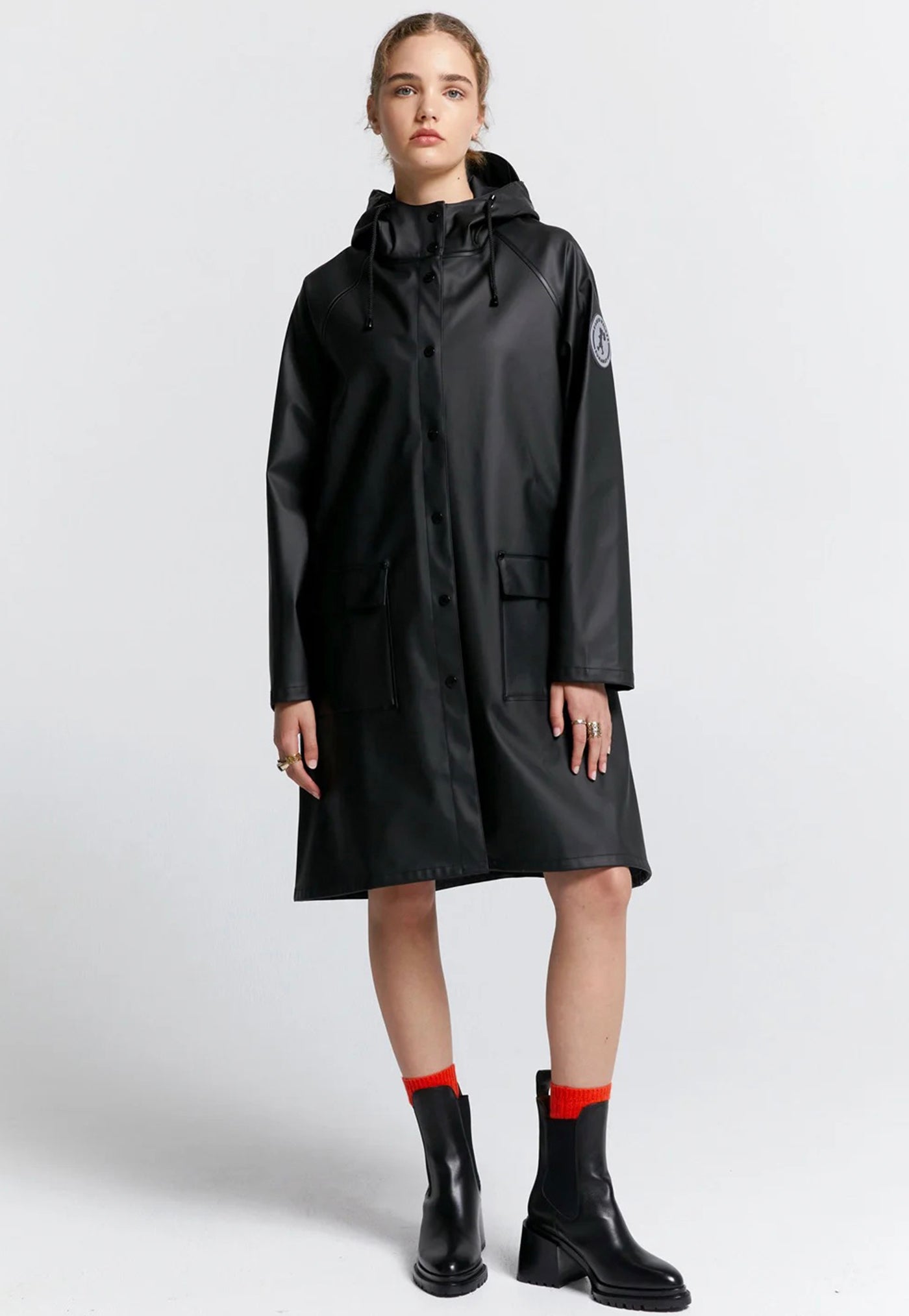 Runaway Long Raincoat - Black sold by Angel Divine