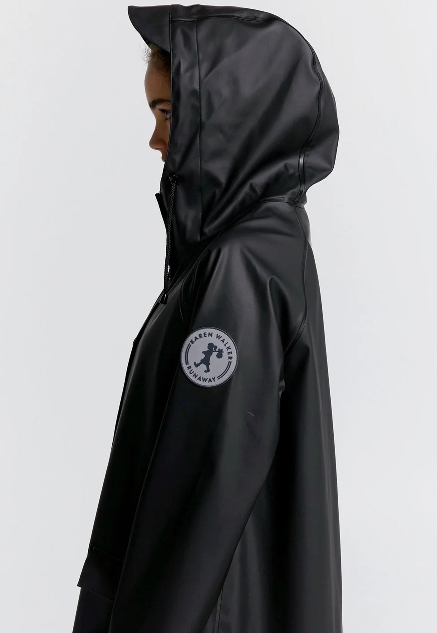 Runaway Long Raincoat - Black sold by Angel Divine