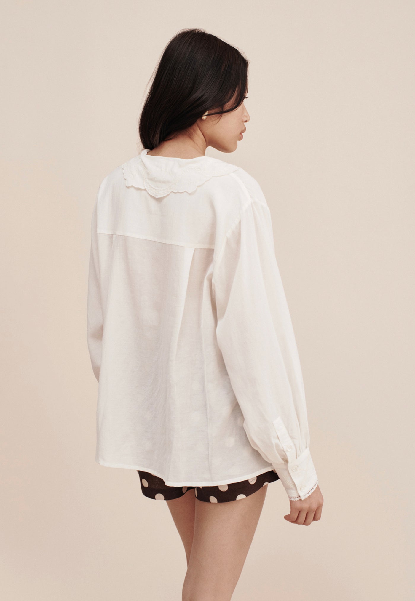 Mylah Shirt - Cream sold by Angel Divine