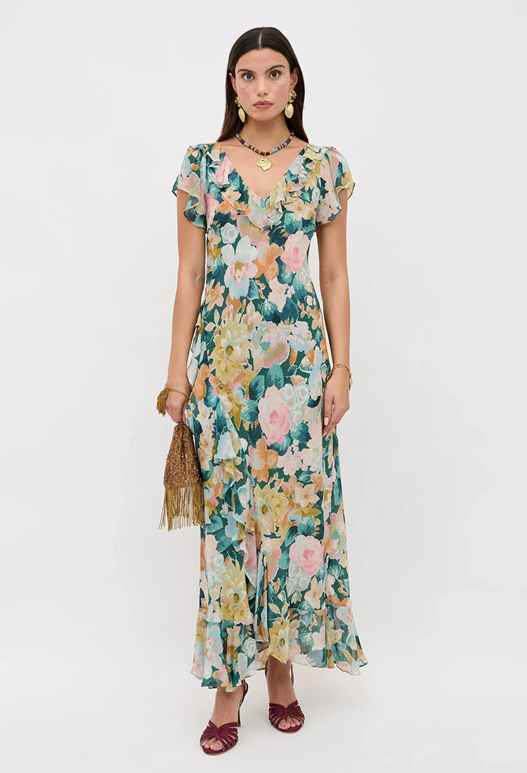 Meadow Dress - Chelsea Floral Green