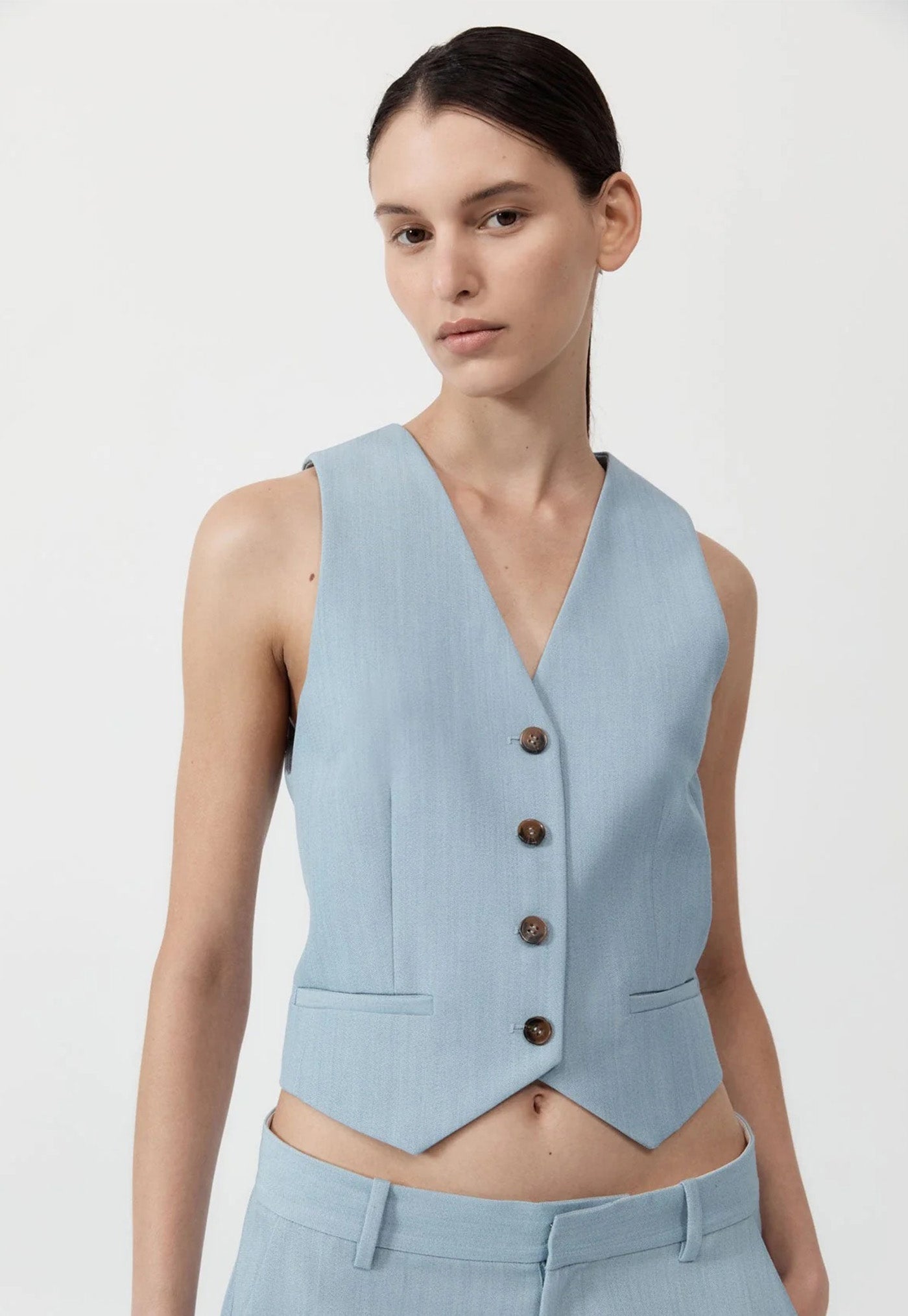 Carter Vest - Stone Blue