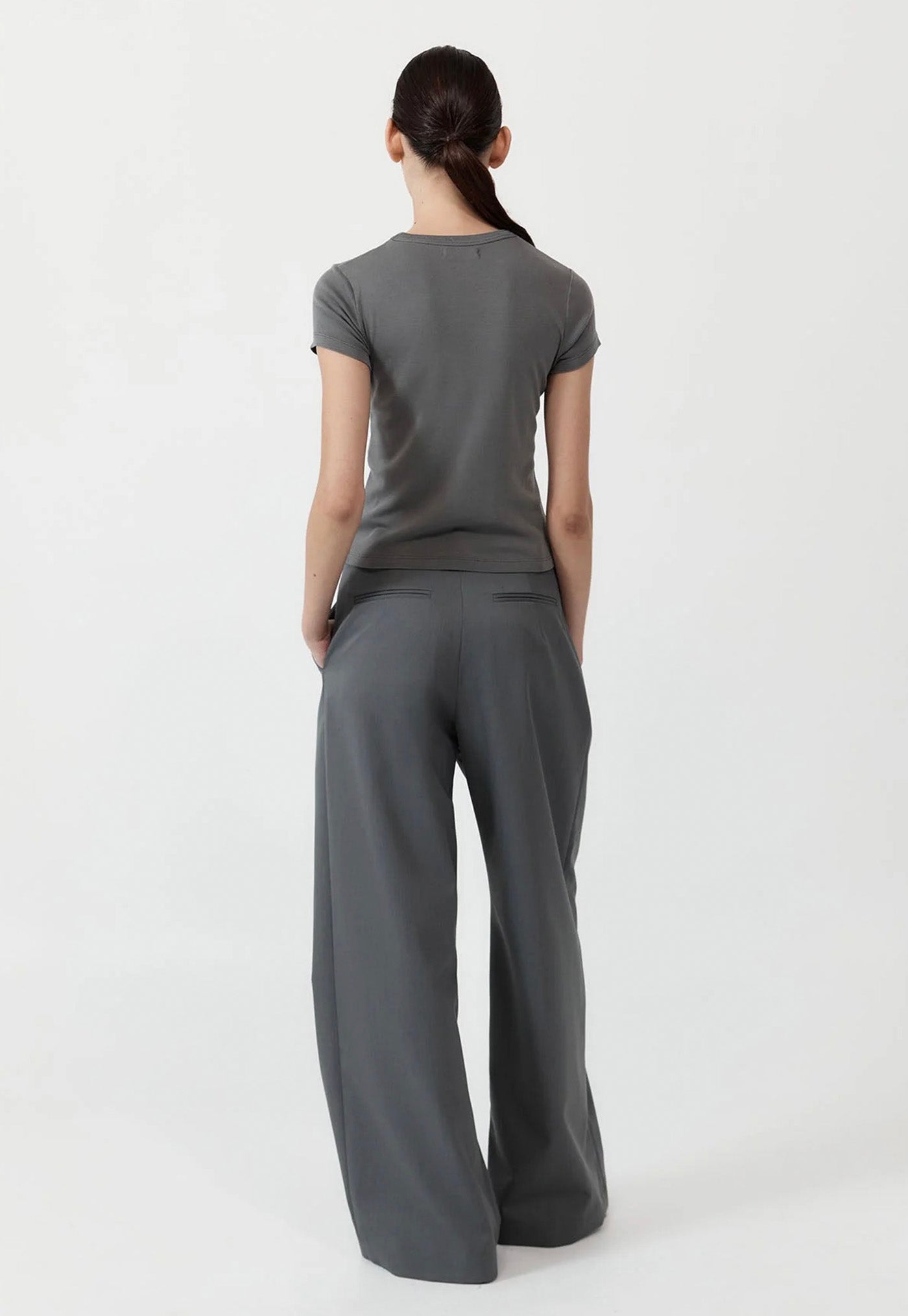 Homme Pleat Pants - Pewter Grey sold by Angel Divine