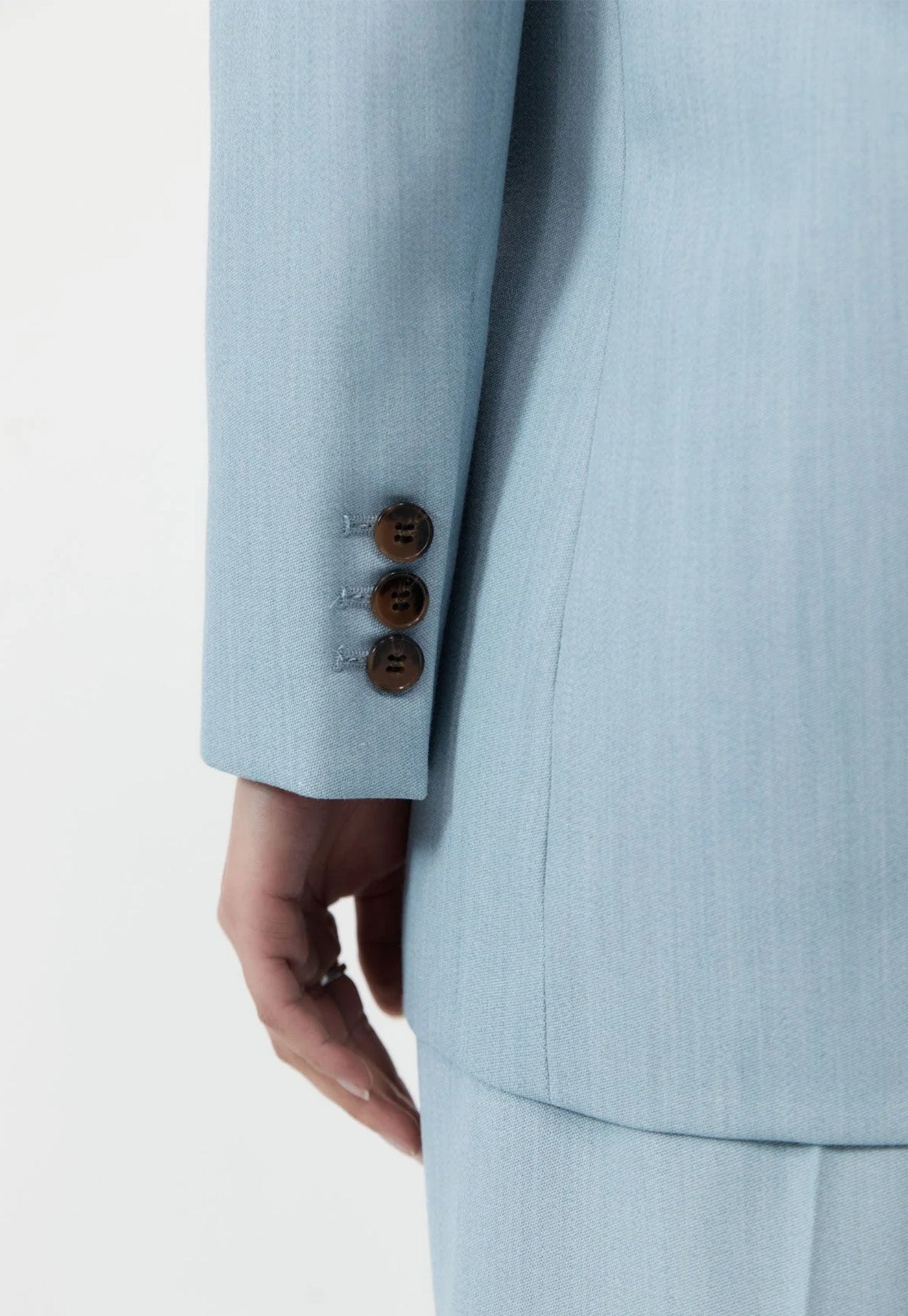 Single Button Tailored Blazer - Stone Blue sold by Angel Divine