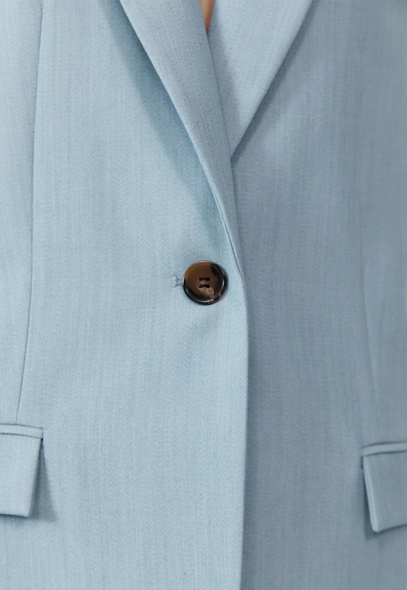 Single Button Tailored Blazer - Stone Blue sold by Angel Divine