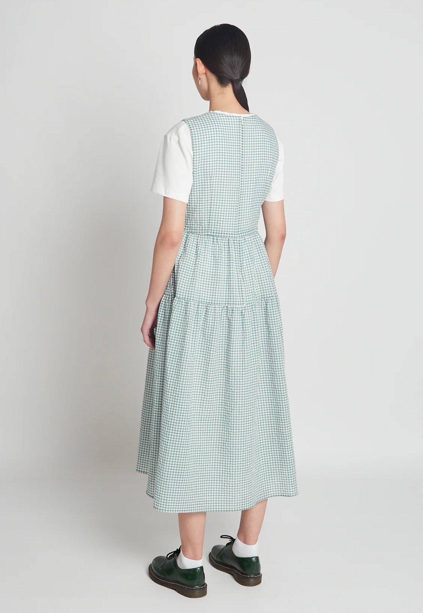 Neptune Dress - Green Gingham sold by Angel Divine