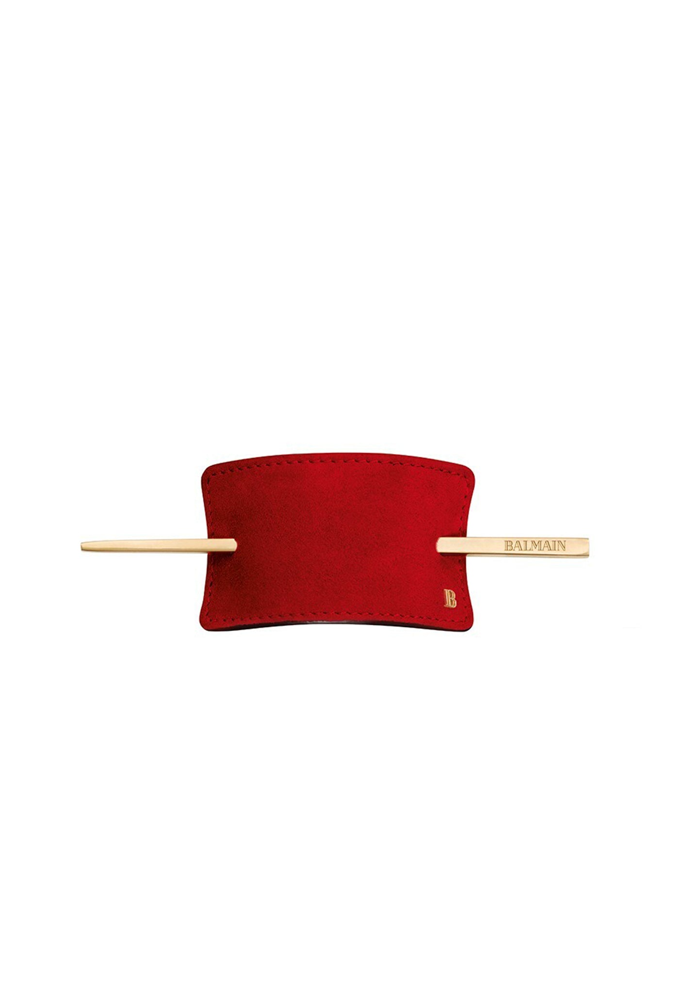 Luxury Hair Barrette - Red Suede sold by Angel Divine