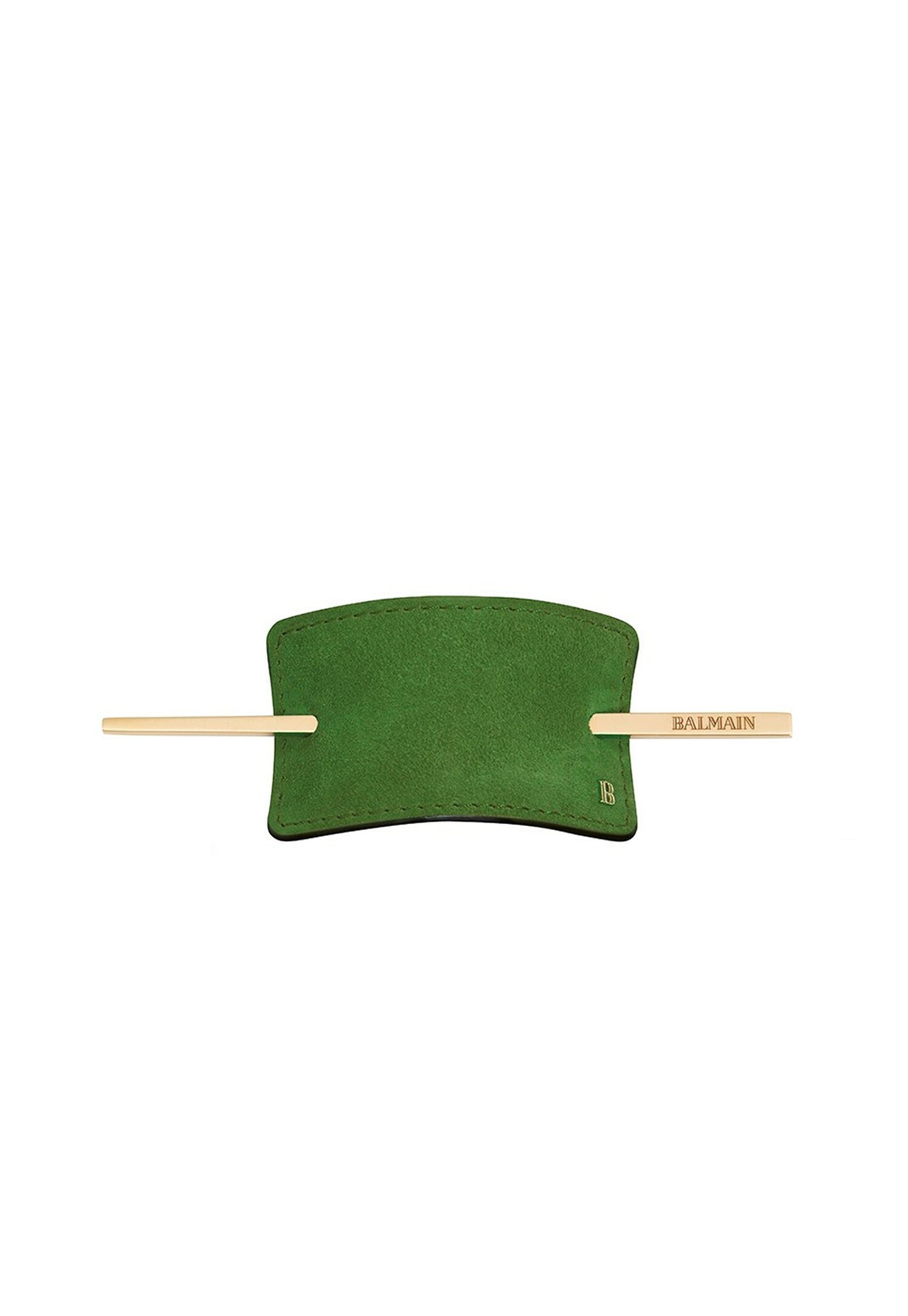 Luxury Hair Barrette - Green Suede sold by Angel Divine