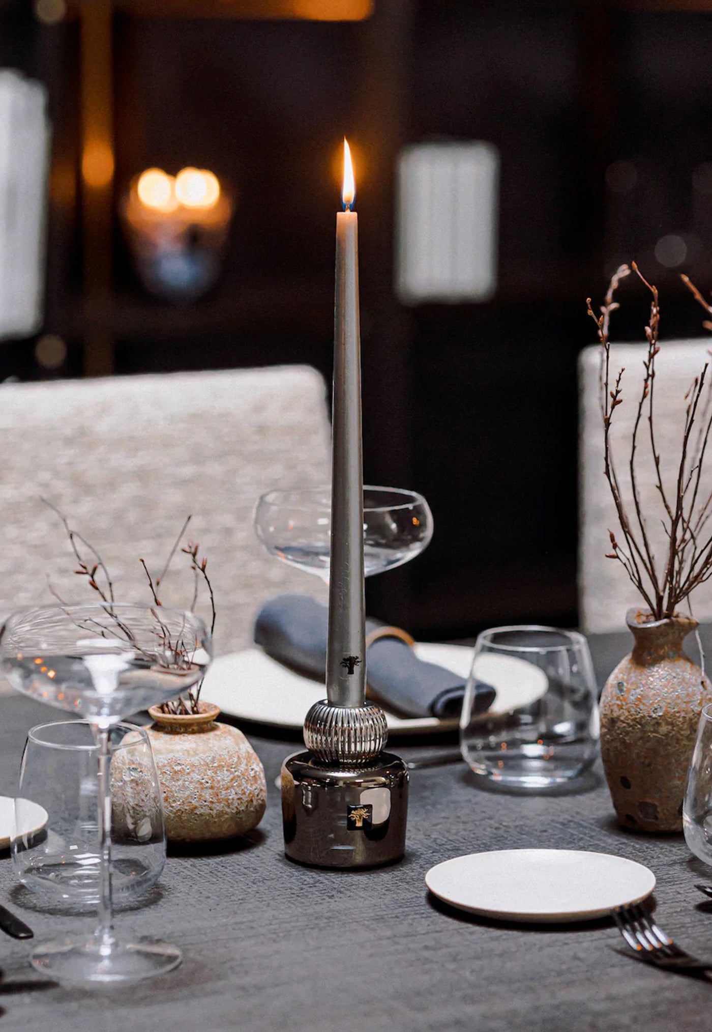 Twins Candle Holders - Platinum sold by Angel Divine