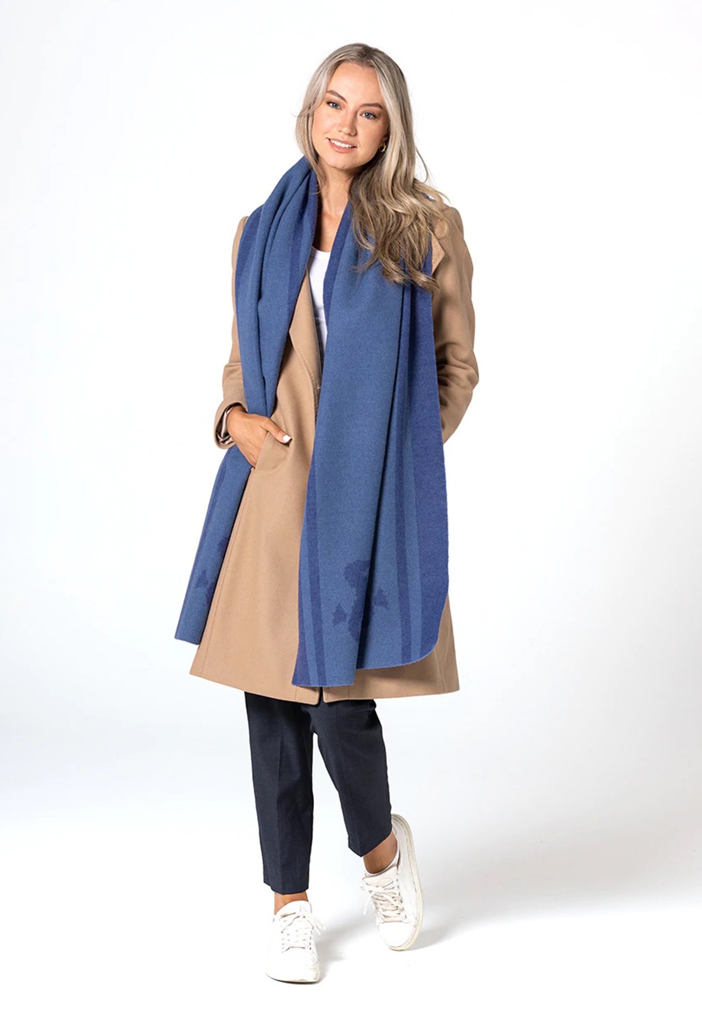 The Chesterman Wool Scarf - Blue sold by Angel Divine