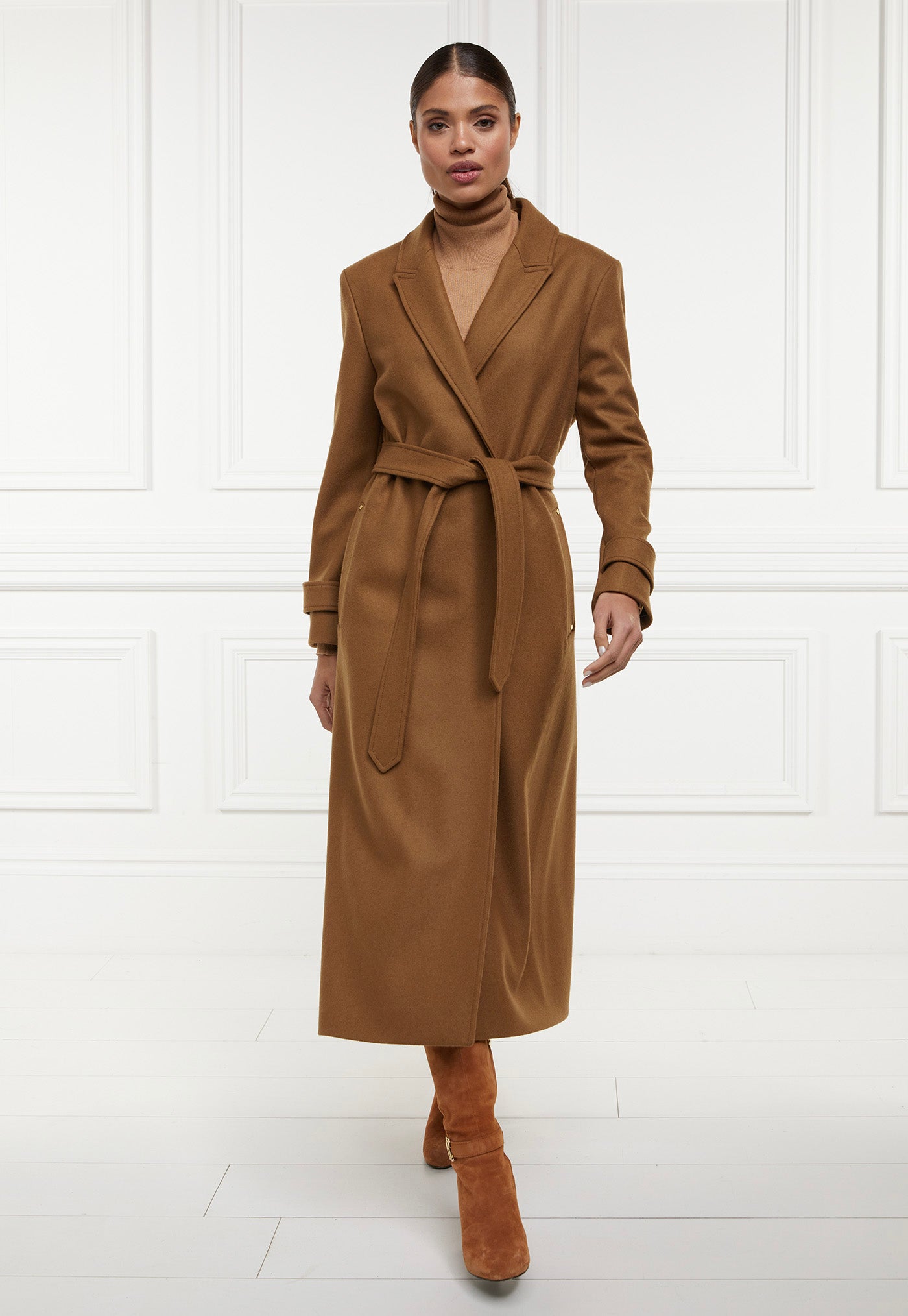 Wrap Coat - Dark Camel sold by Angel Divine