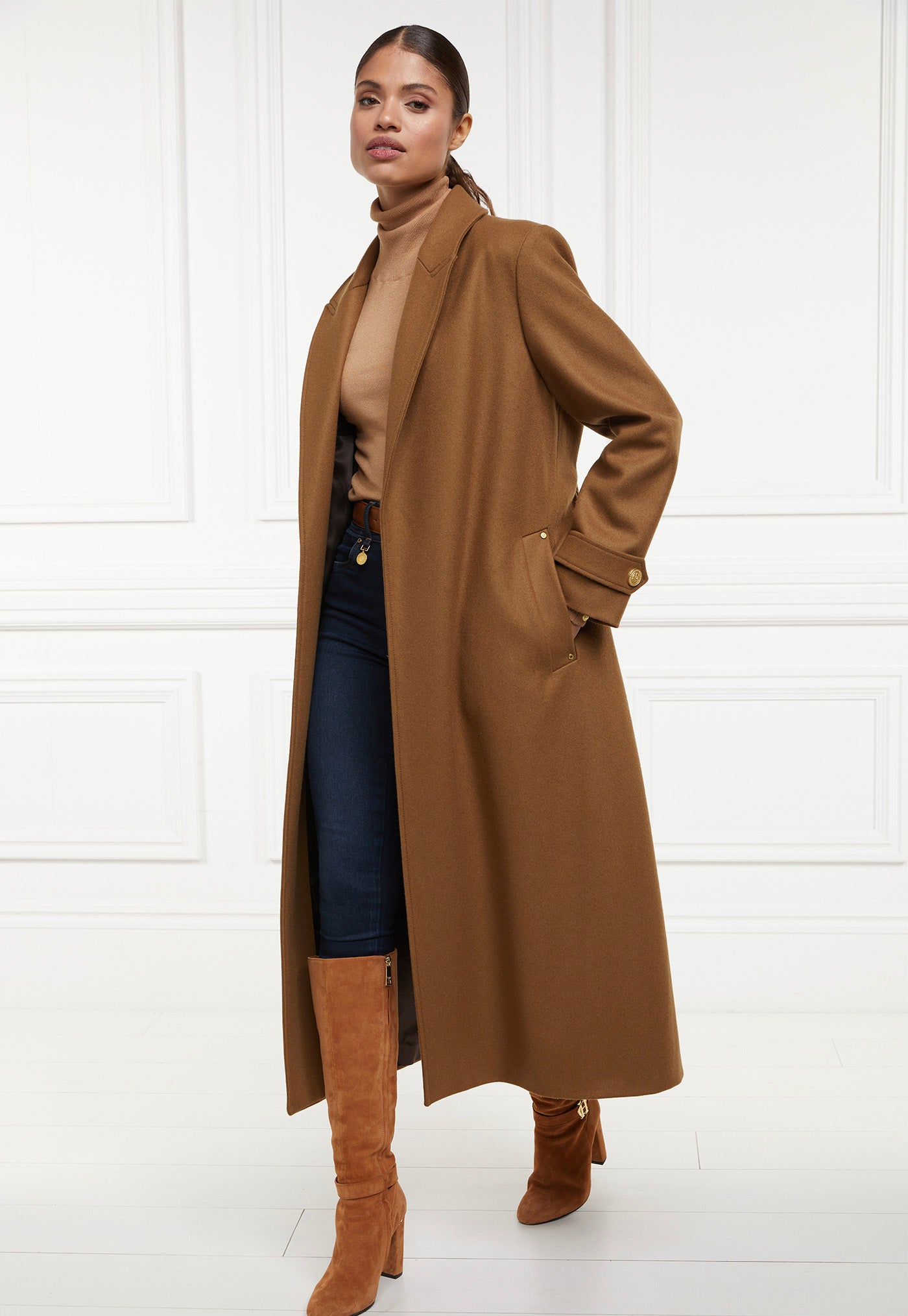 Wrap Coat - Dark Camel sold by Angel Divine