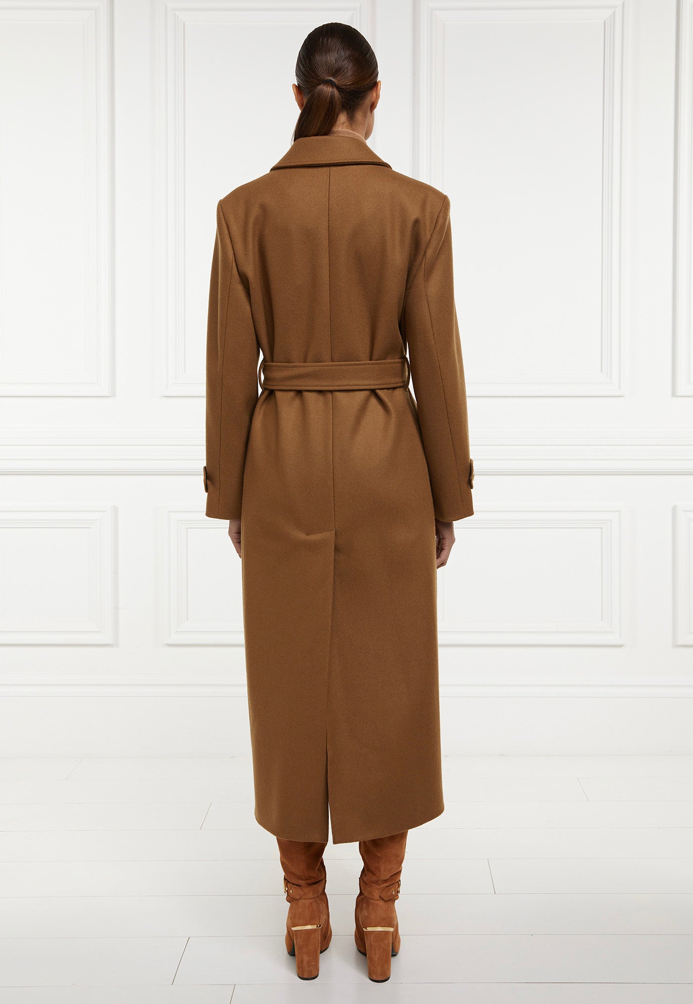 Wrap Coat - Dark Camel sold by Angel Divine