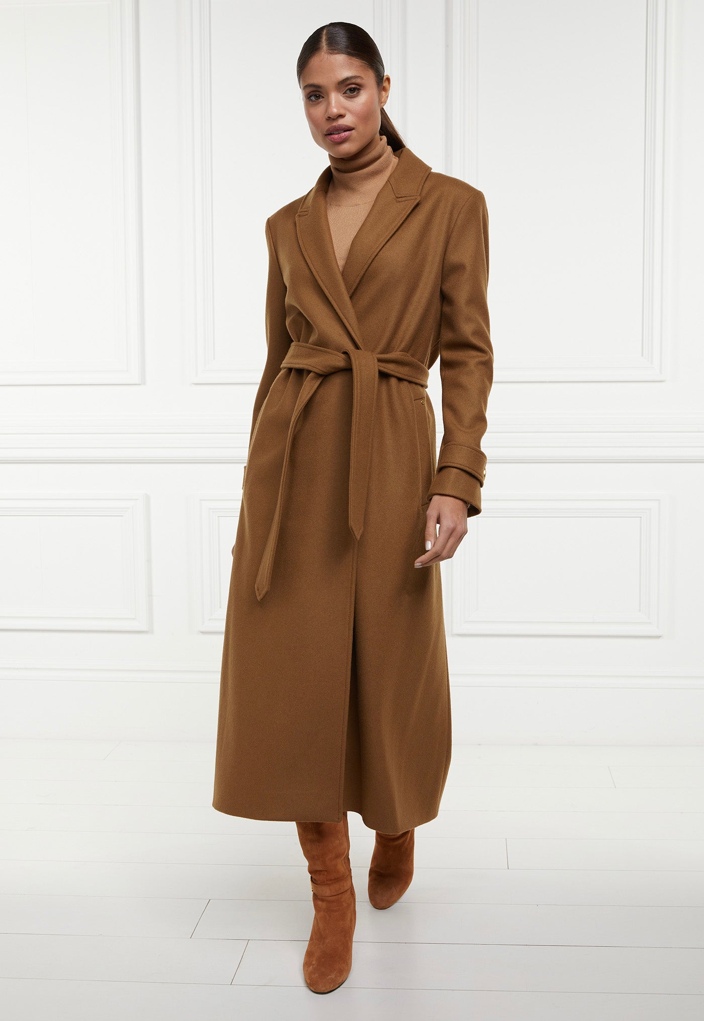 Wrap Coat - Dark Camel sold by Angel Divine