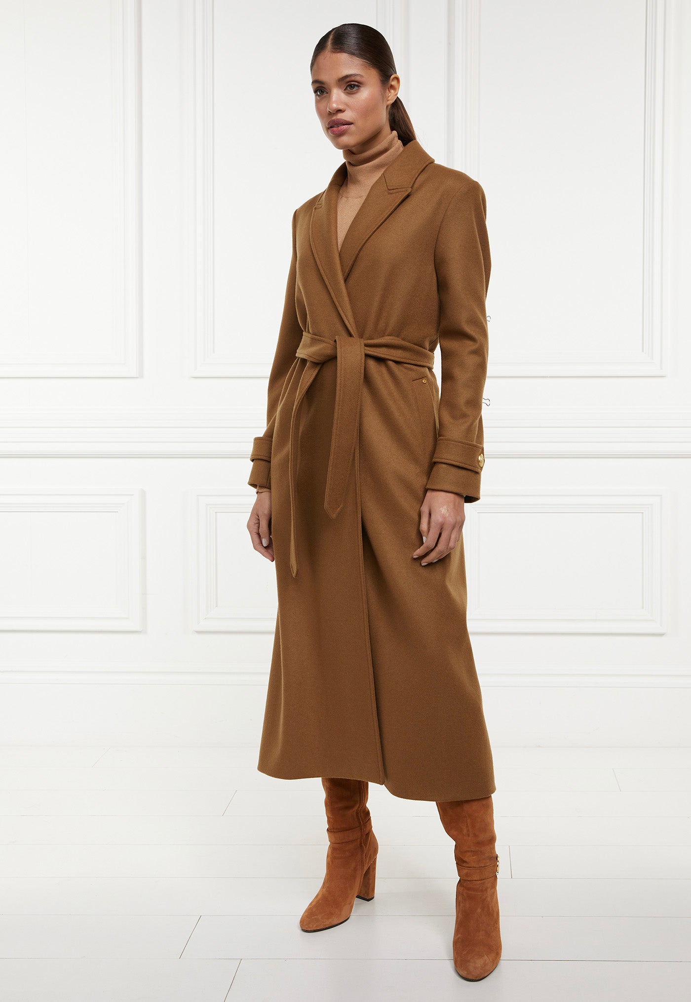 Wrap Coat - Dark Camel sold by Angel Divine