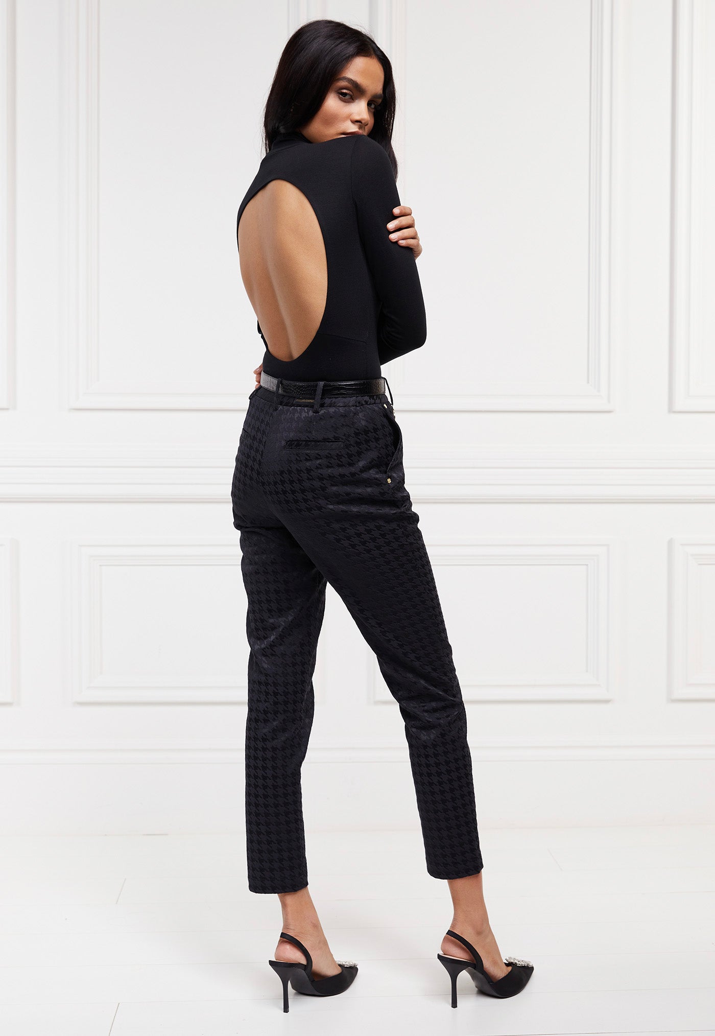 Bexley Tailored Trouser - Houndstooth Jacquard sold by Angel Divine