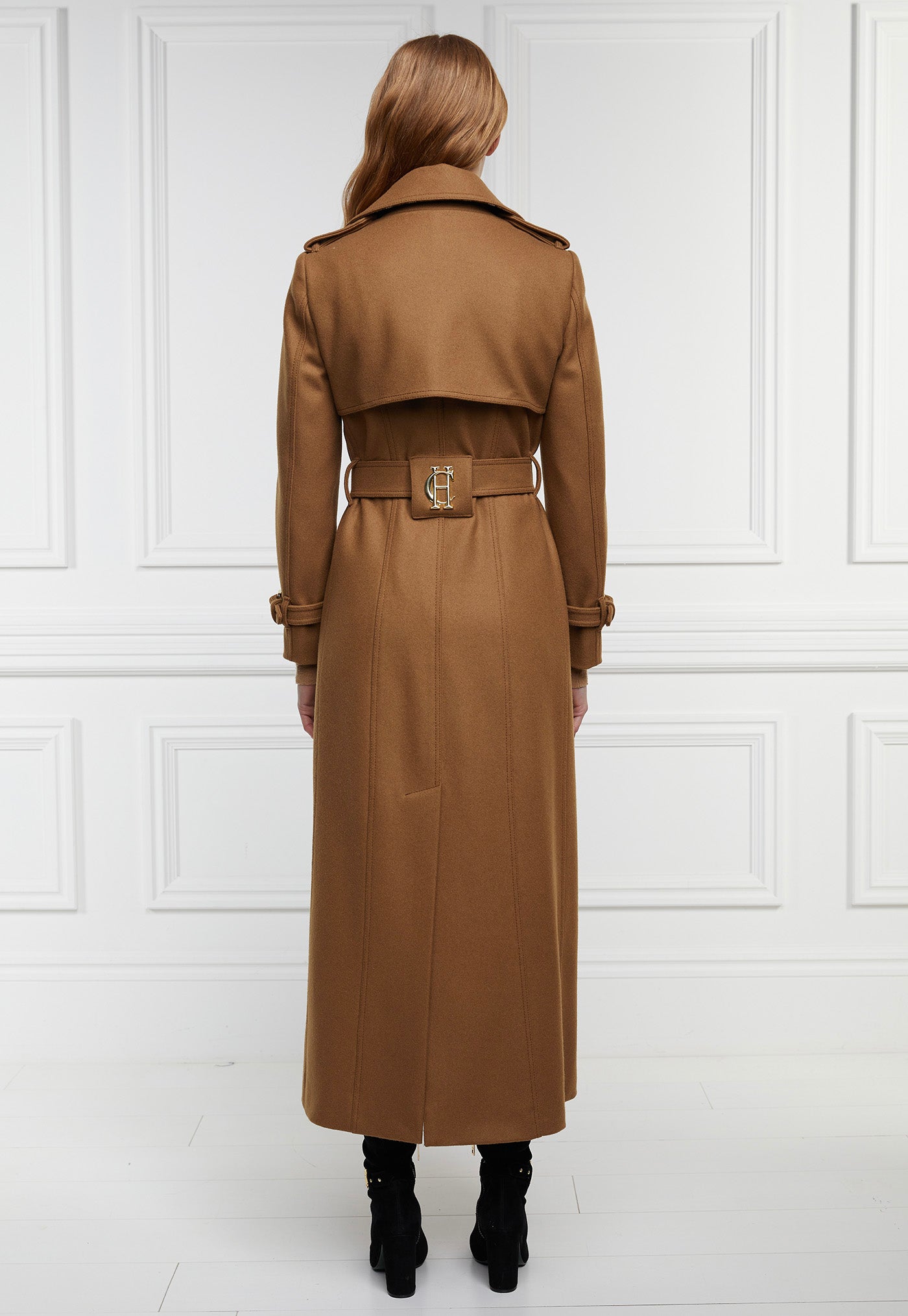 Chelsea Trench Coat Full Length - Dark Camel sold by Angel Divine