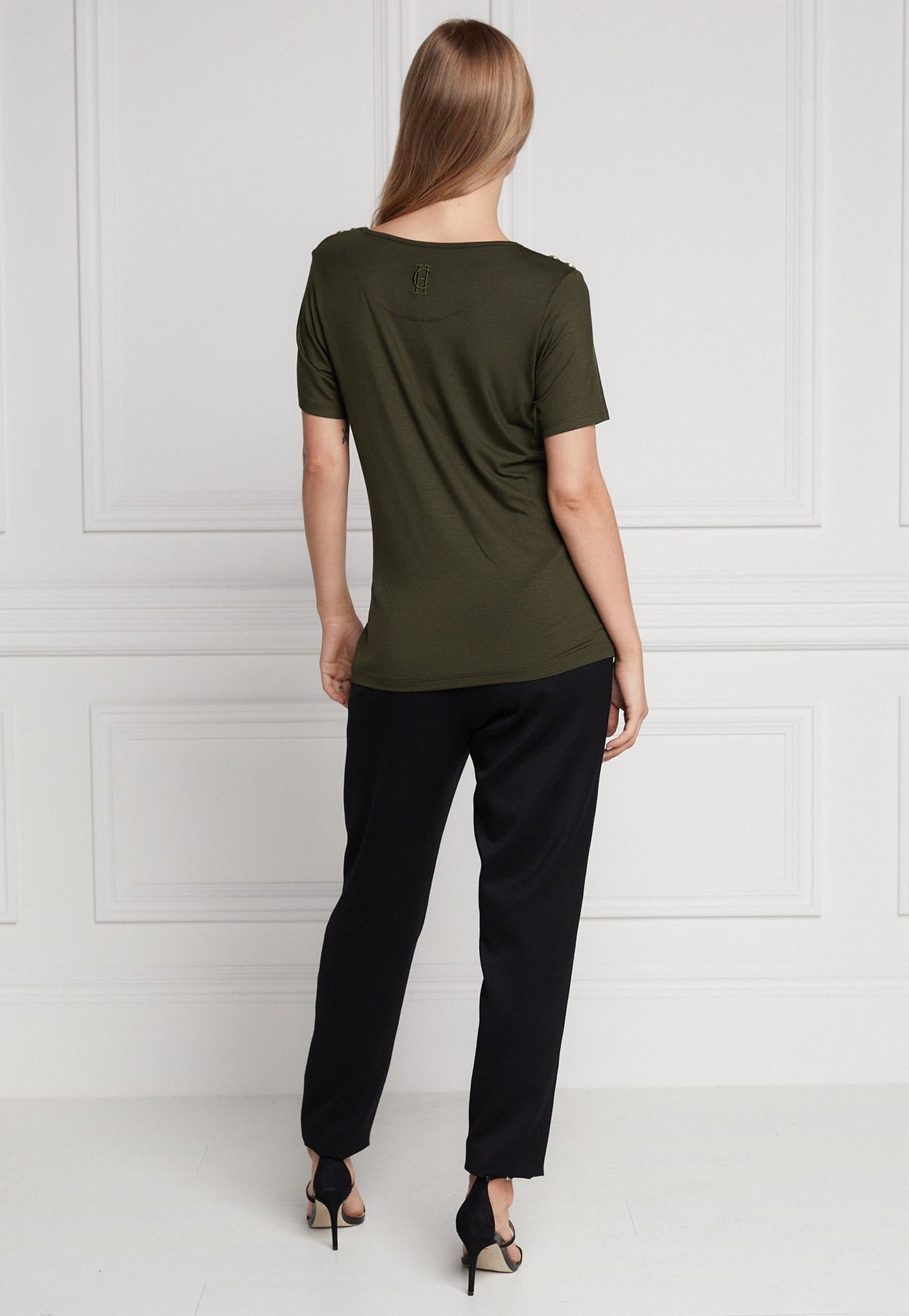 Relaxed Fit Crew Neck Tee - Khaki sold by Angel Divine