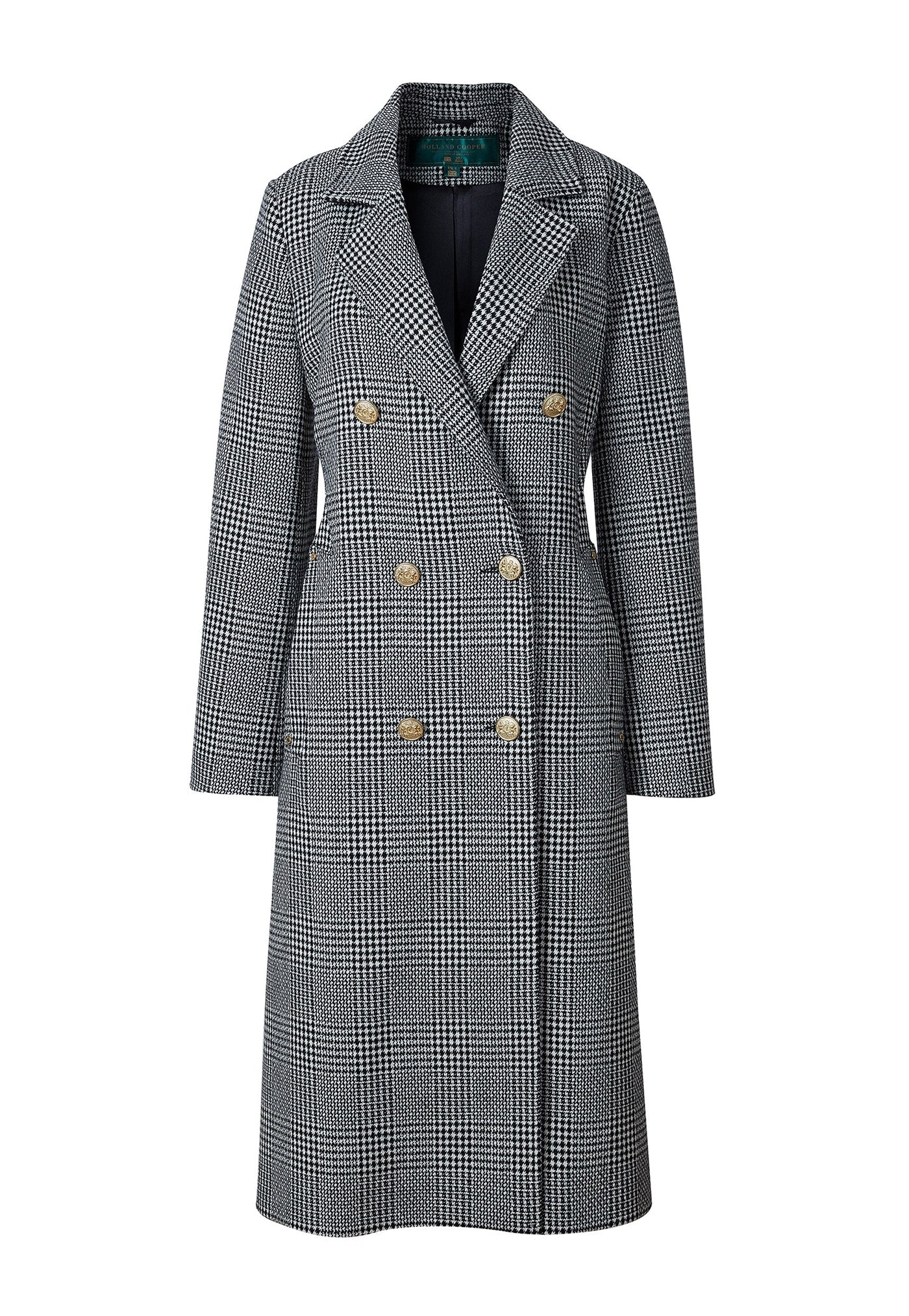Double Breasted Coat - Prince of Wales Mono sold by Angel Divine