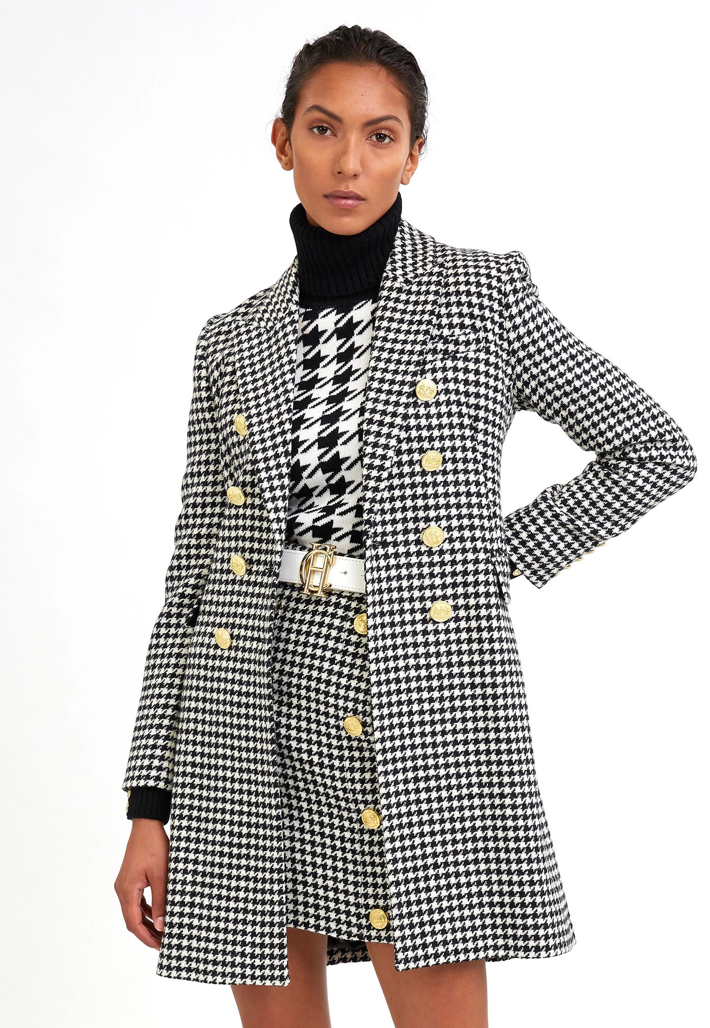Knightsbridge Coat - Houndstooth sold by Angel Divine