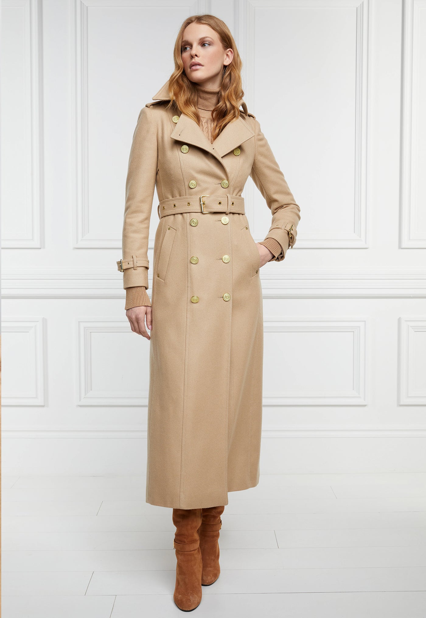 Marlborough Trench Coat Full Length - Camel sold by Angel Divine