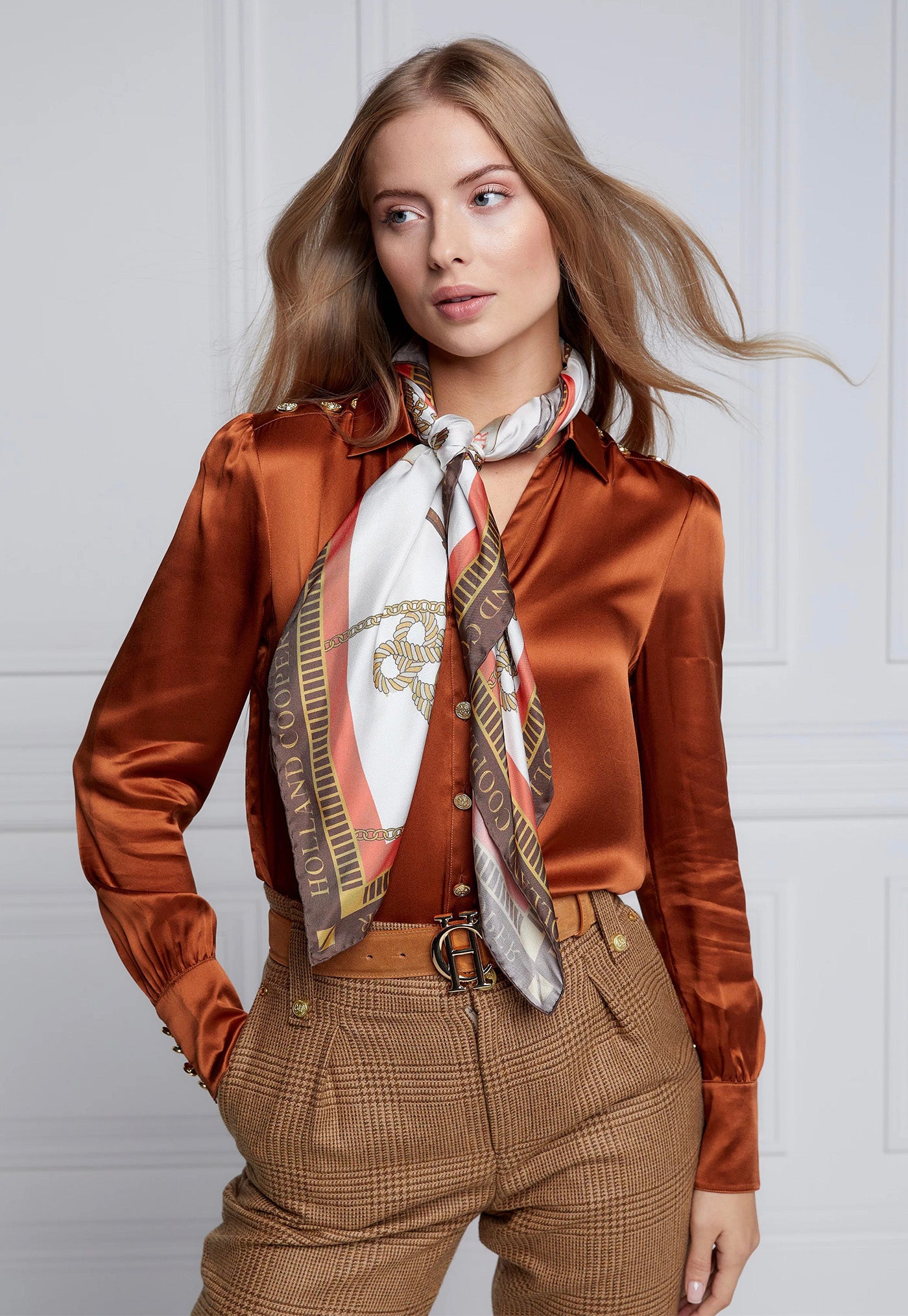 Regal Horse Silk Scarf - Sienna sold by Angel Divine