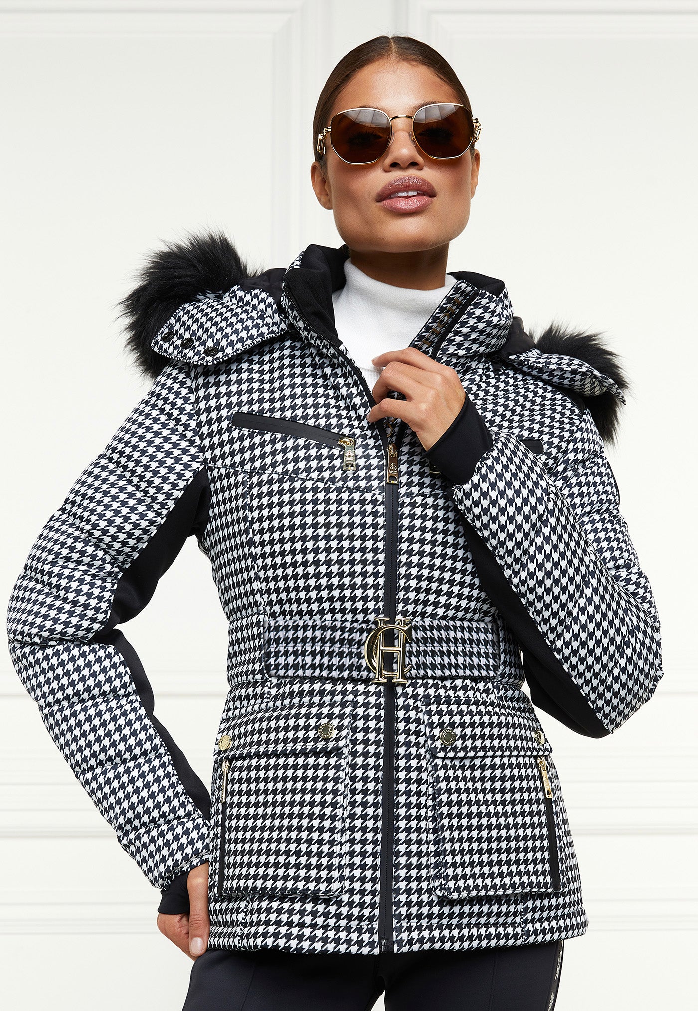 Ski Jacket - Houndstooth sold by Angel Divine